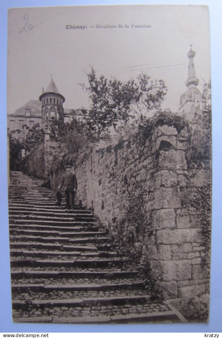 BELGIQUE - HAINAUT - CHIMAY - Escaliers De La Fontaine - Chimay