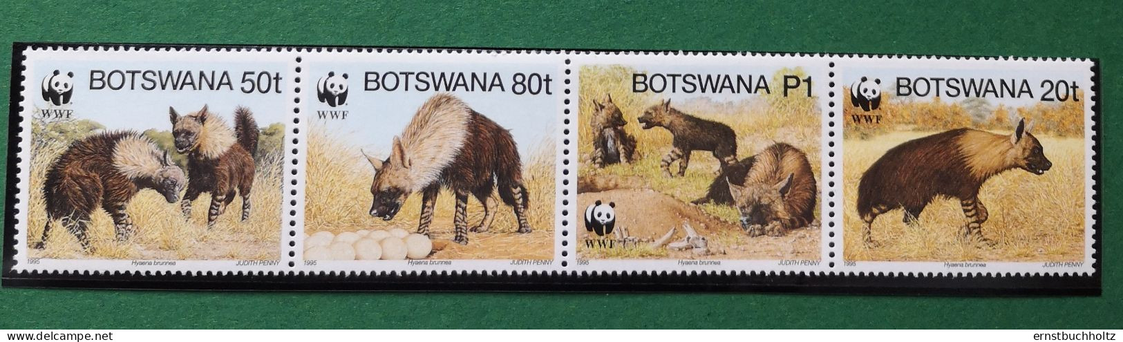 Botswana 1995 WWF 4er-Streifen** Hyäne - Botswana (1966-...)