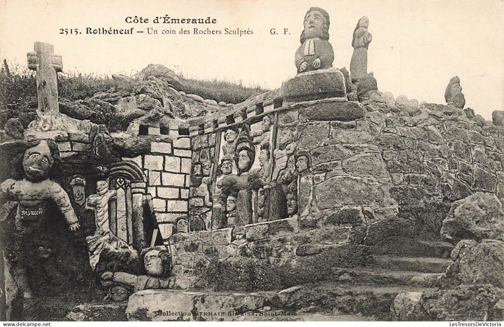 FRANCE - Côté D'Emeraude - Rothéneuf - Un Coin Des Rochers Sculptés - G F - Vue Générale - Carte Postale Ancienne - Rotheneuf