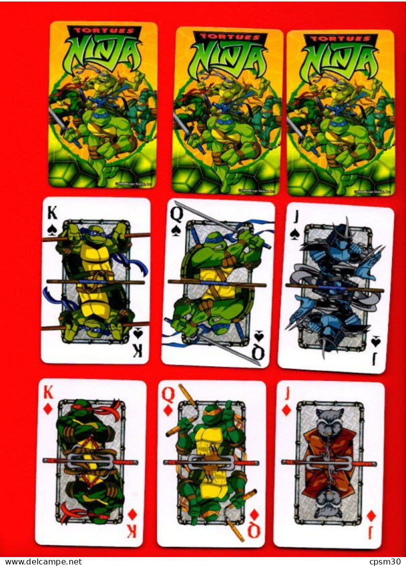 JEU De Cartes, TORTUES NINJA, 12 Cartes - 32 Cards