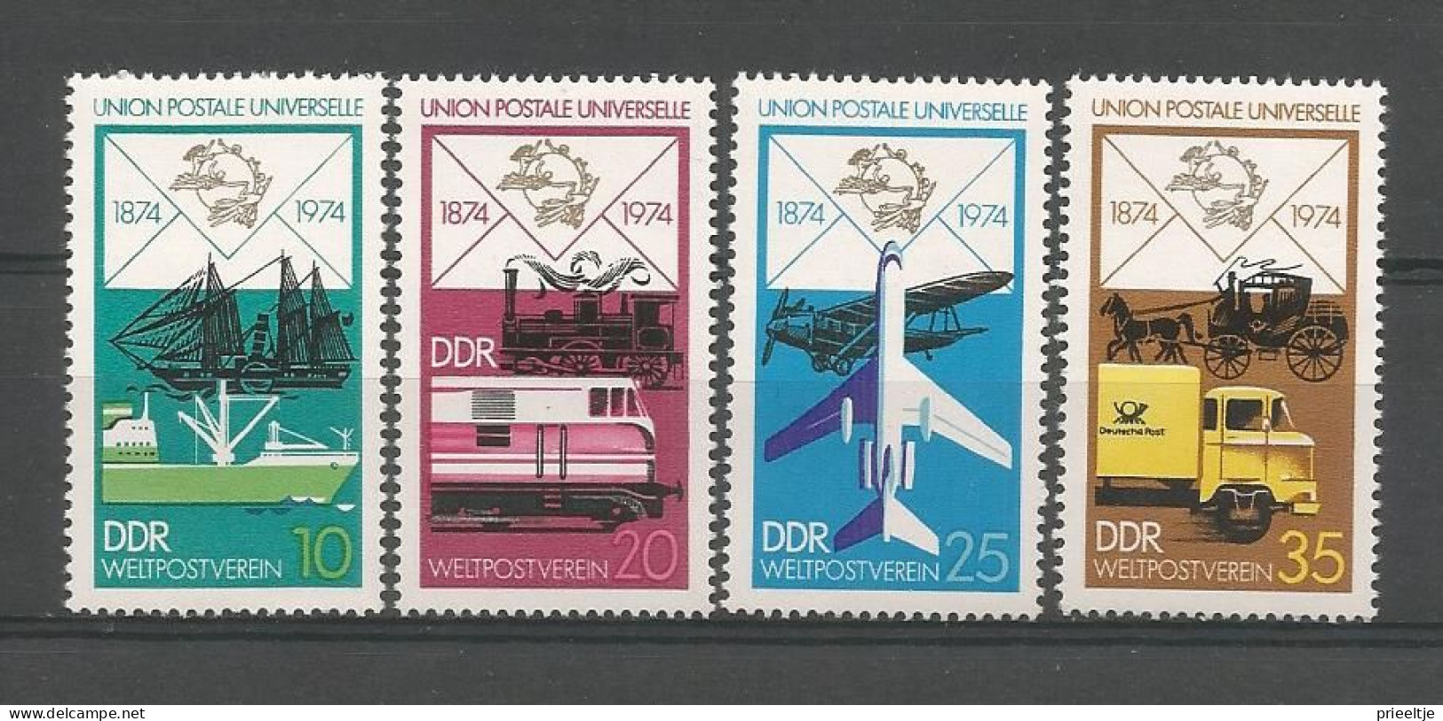 DDR 1974 U.P.U. Centenary Y.T. 1665/1668 ** - Neufs
