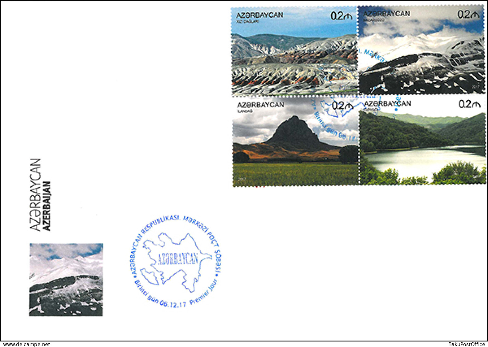 Azerbaijan 2017 FDC First Day Cover Book “Azerbaijan”. Nature 1 - Aserbaidschan