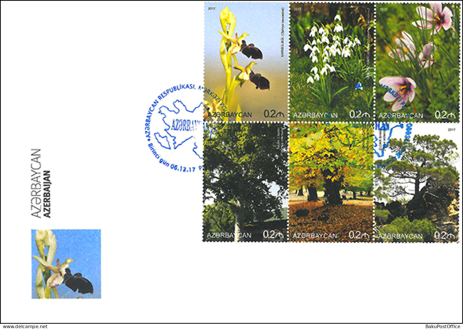 Azerbaijan 2017 Book FDC First Day Cover   Book “Azerbaijan”. Flora Nature - Azerbaïdjan