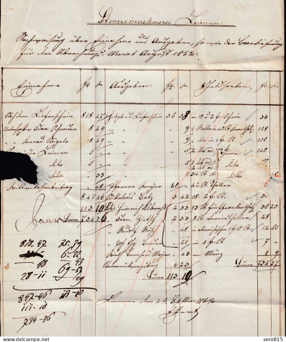 1863 Steuereinnahme Stuttgart - Stettin Taxiert Zwischenstationen Fahrb.Postamt - Other & Unclassified