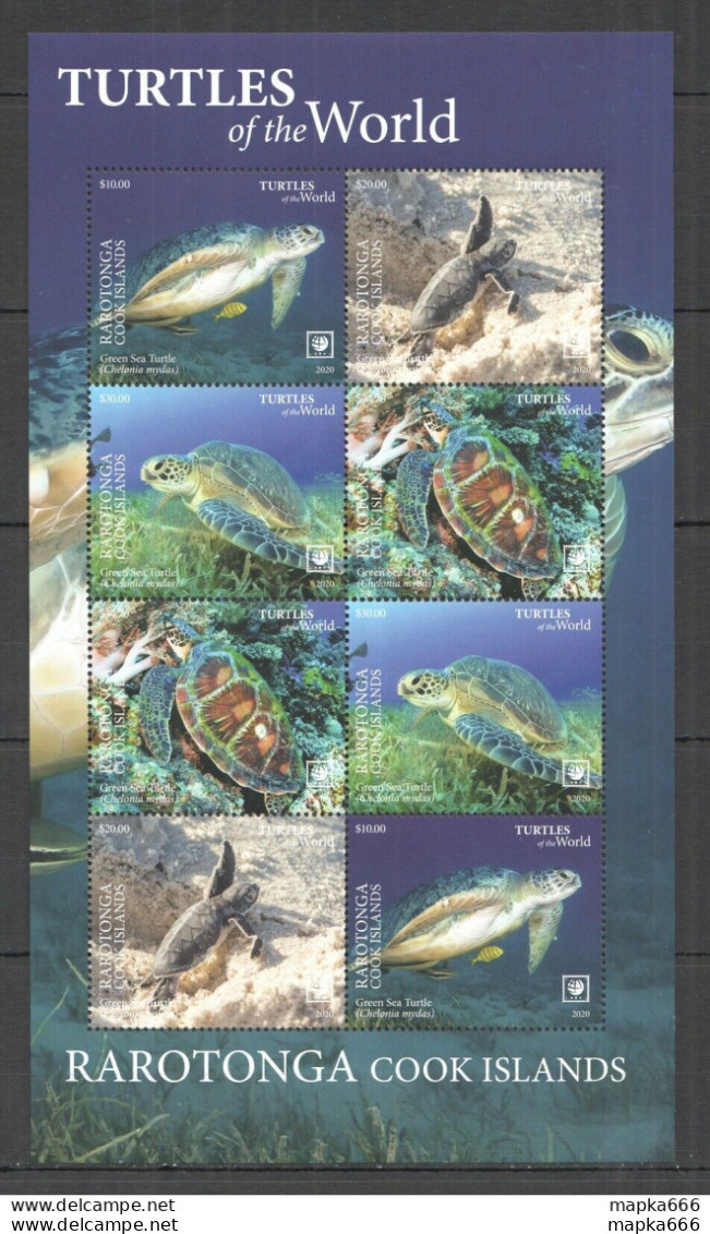 Nw686 2020 Rarotonga Sea Turtles !!! Sale Marine Life Reptiles Fauna Sh Mnh - Meereswelt