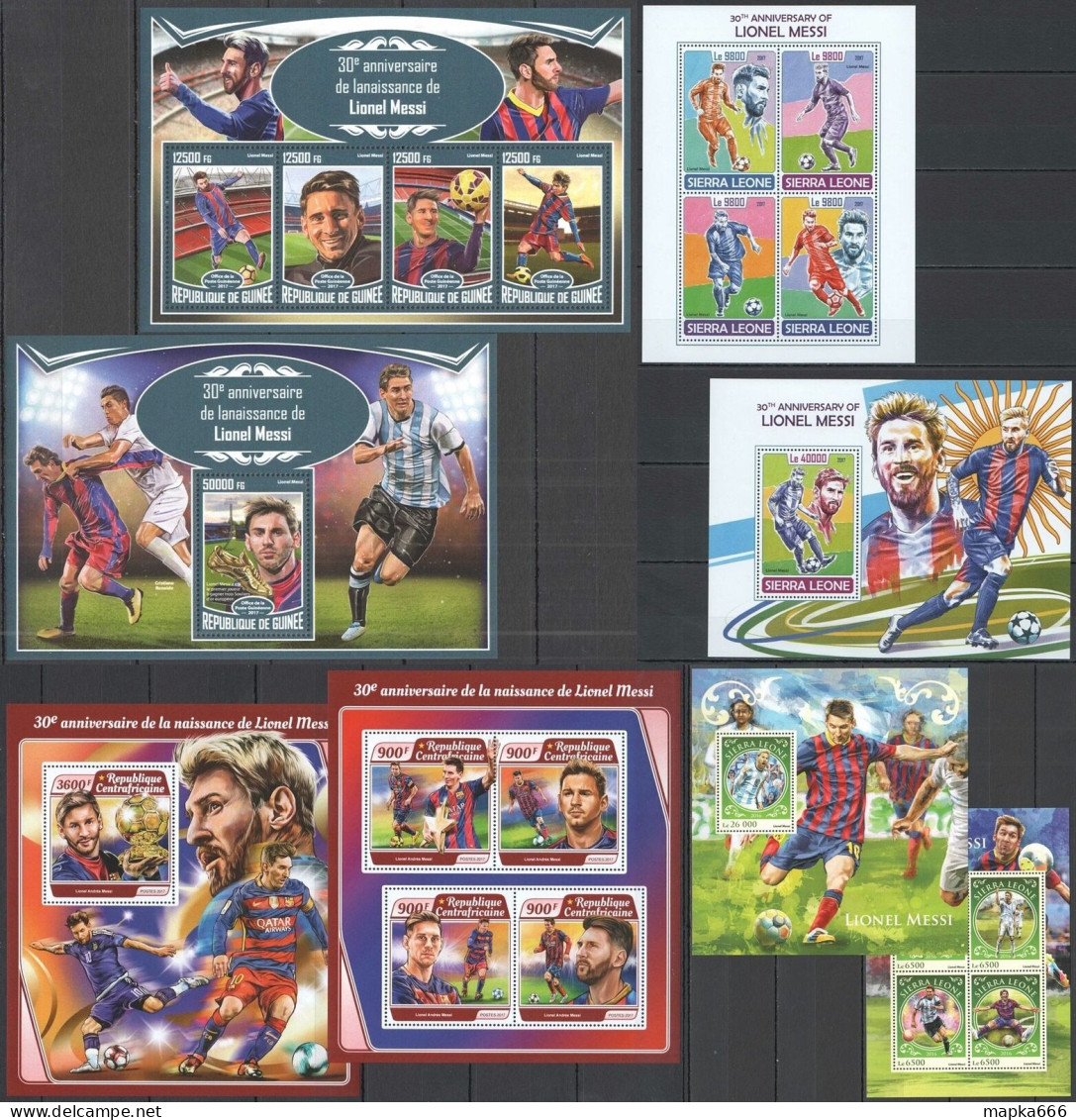St 2016-2017 Lionel Messi Sport Football Legend 4Kb+4Bl Mnh Stamps - Other & Unclassified