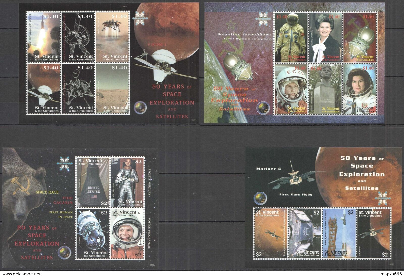 B1324 2008 St. Vincent Space Exploration !!! 4Kb Mnh - Sonstige & Ohne Zuordnung