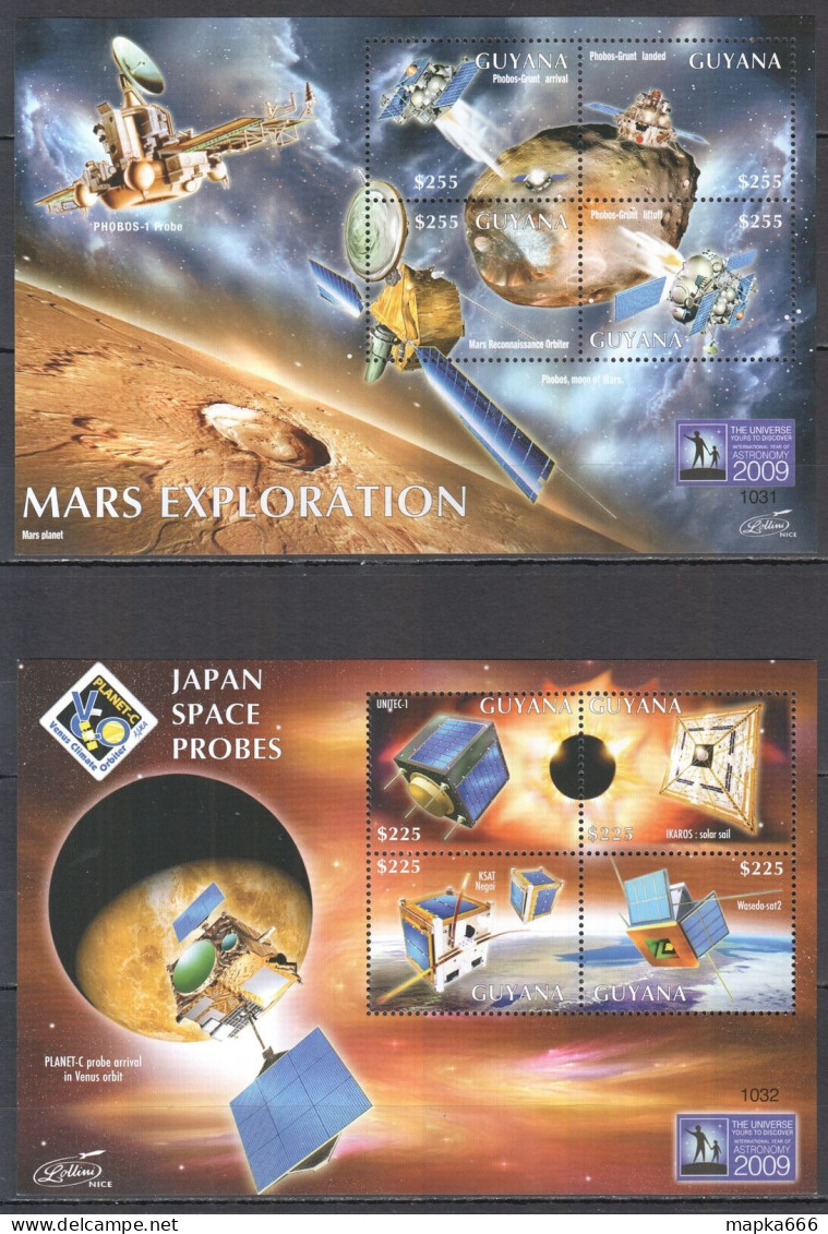 B1164 2010 Guyana Space Mars Exploration #8142-49 Michel 20 Euro 2Kb Mnh - Autres & Non Classés