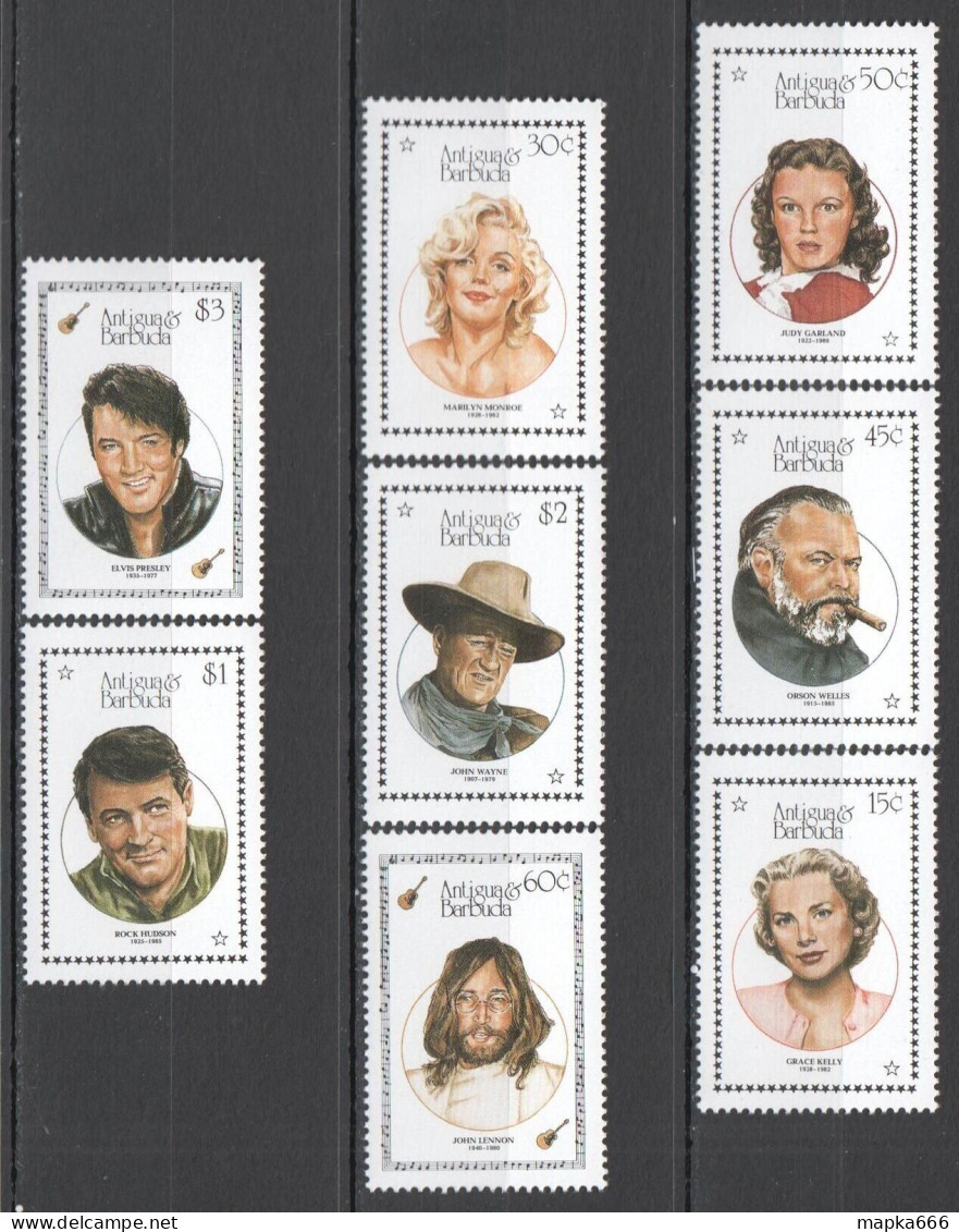 B1186 Antigua & Barbuda Music Cinema Monroe Lennon Presley Michel 18 Euro Mnh - Autres & Non Classés