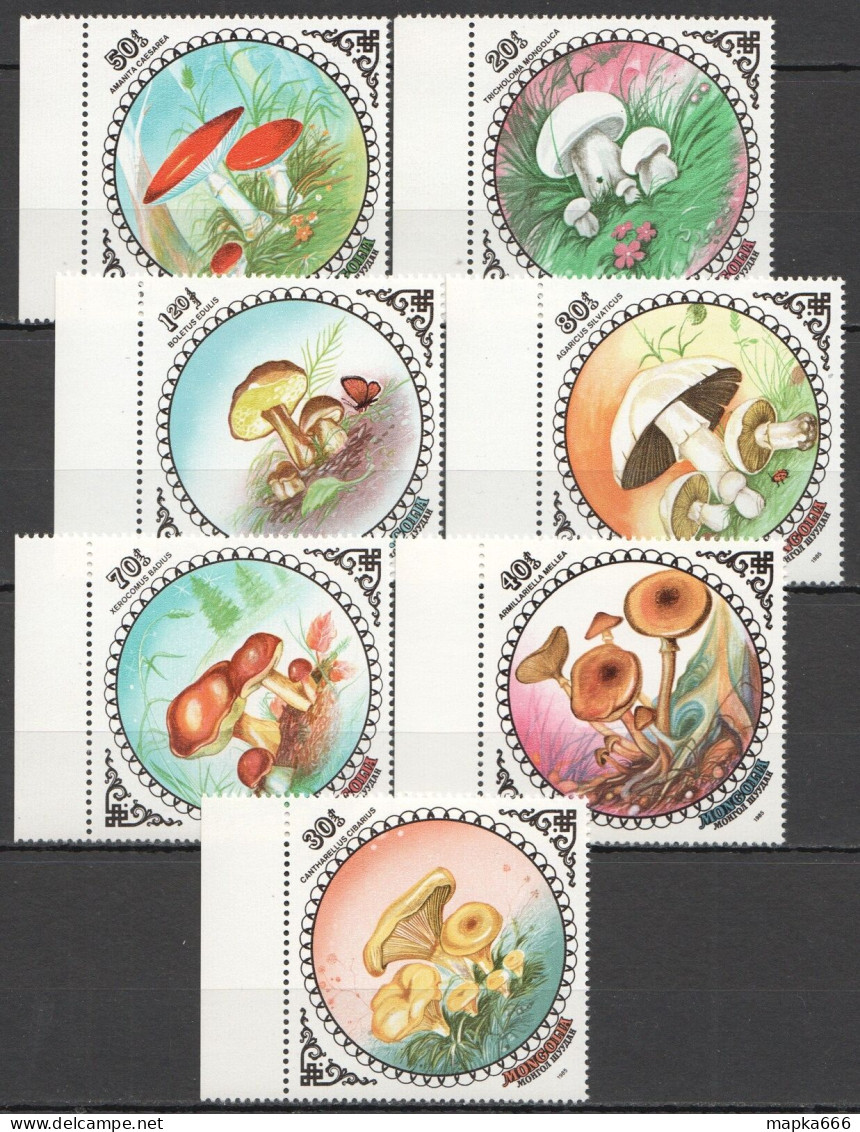 B1117 1985 Mongolia Flora Nature Mushrooms 1Set Mnh - Champignons