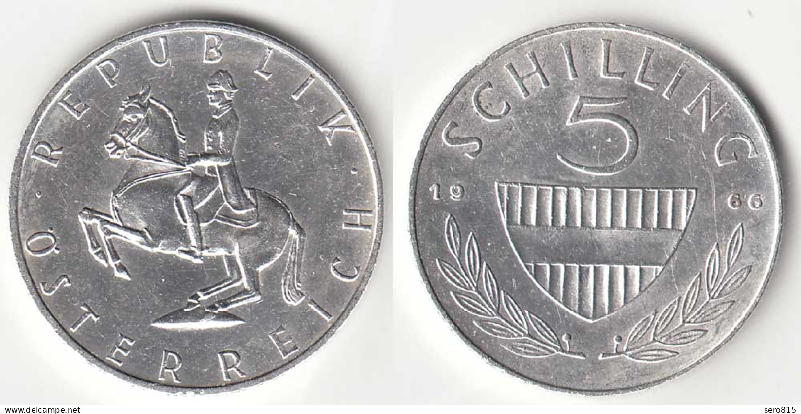 Österreich - Austria 5 Schilling SILBER - Münze 1966    (31744 - Austria