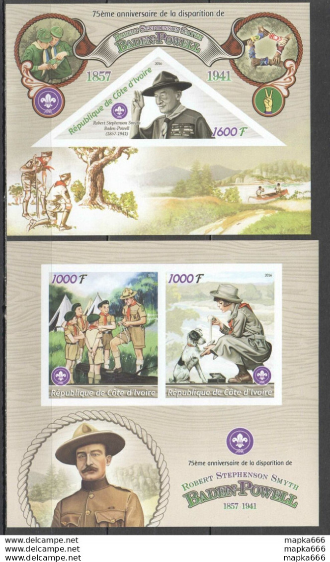 J643 Imperf 2016 Scouting Robert Baden-Powell 1Kb+1Bl Mnh - Nuevos