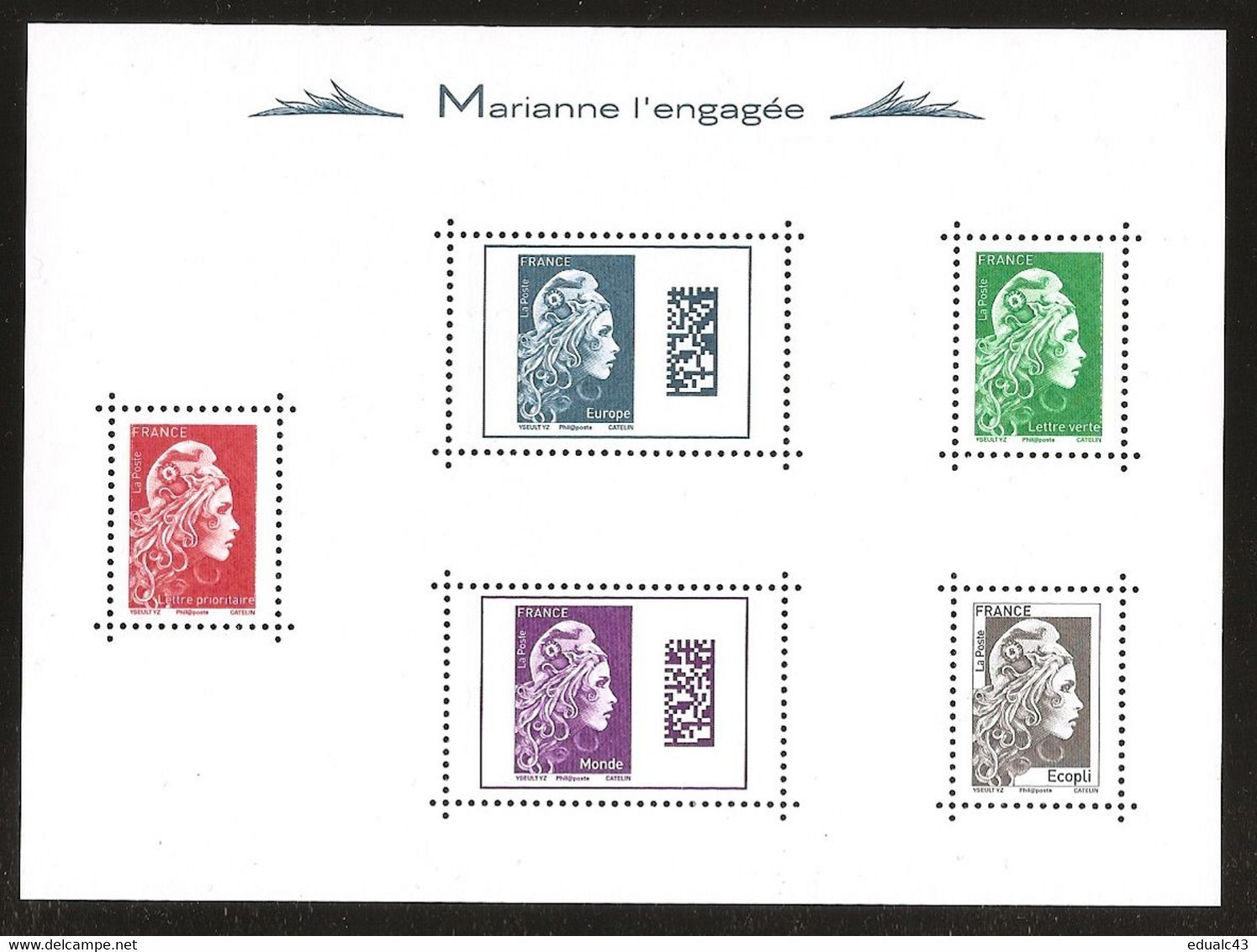 2018 - Bloc Feuillet BF 143 MARIANNE L' ENGAGEE NEUF** LUXE MNH - Neufs