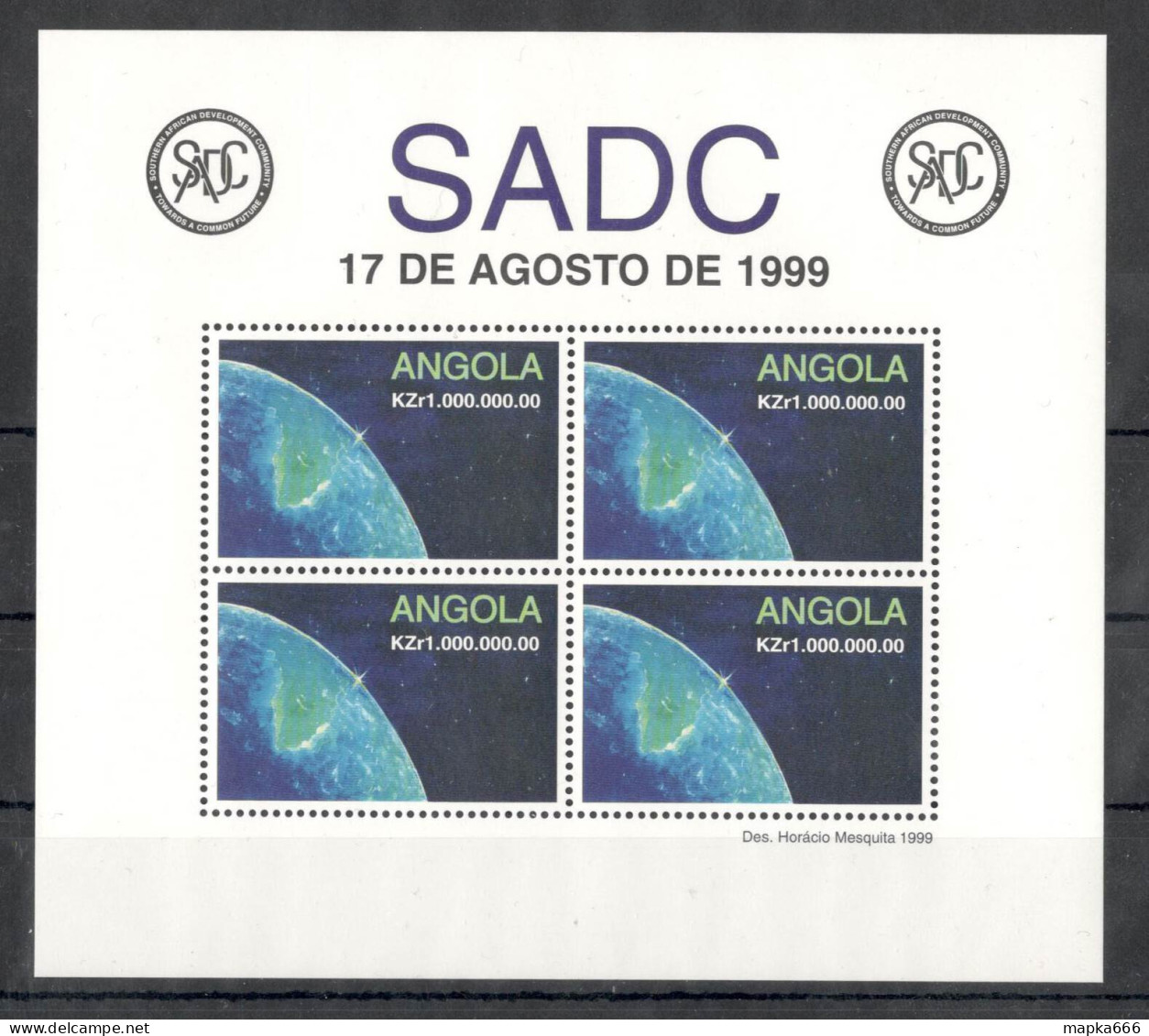 B1332 1999 Angola Space Sadcc Towards A Common Future 1Kb Mnh - Autres & Non Classés