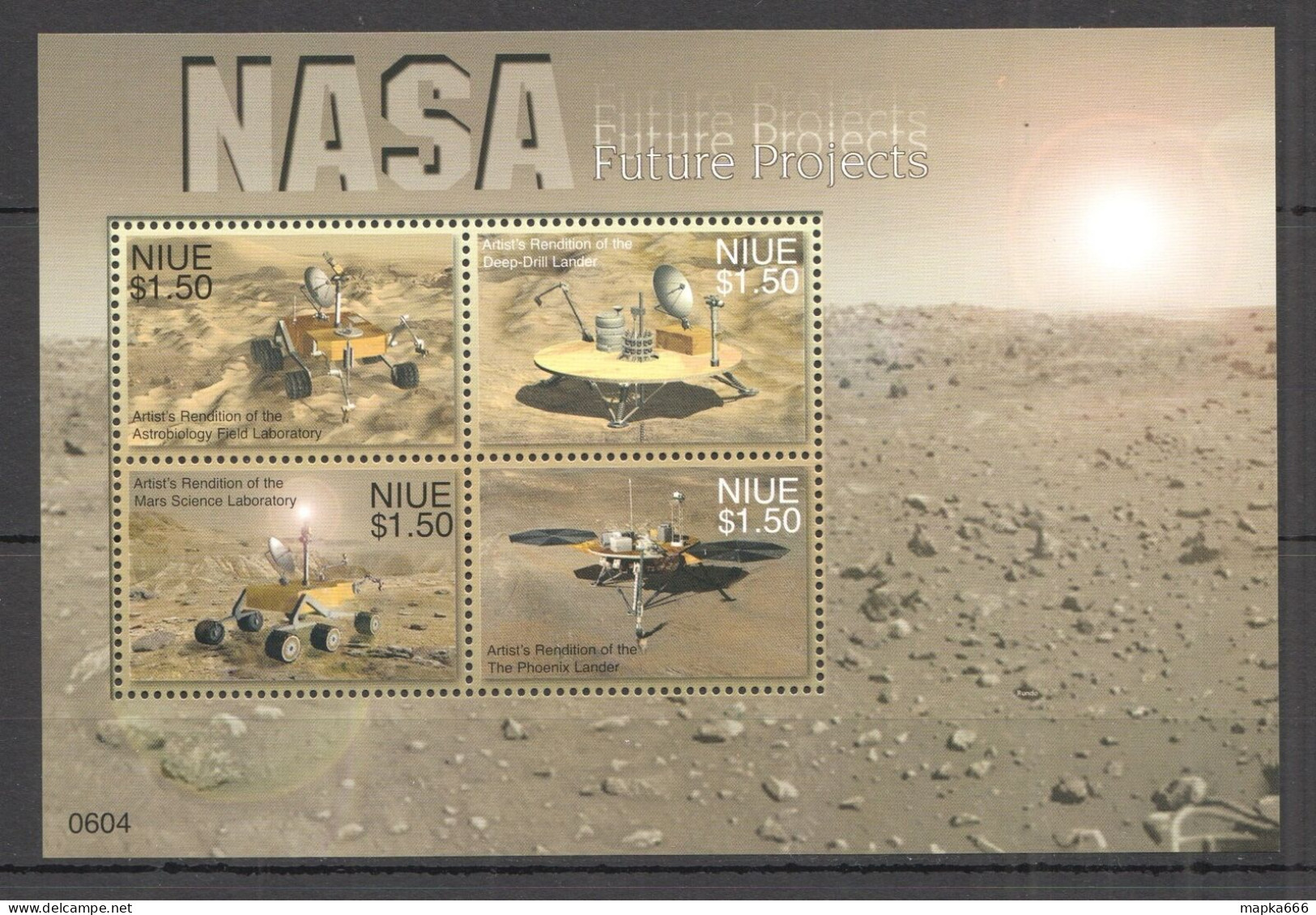 B1308 2006 Niue Nasa Space Future Projects 1Kb Mnh - Autres & Non Classés