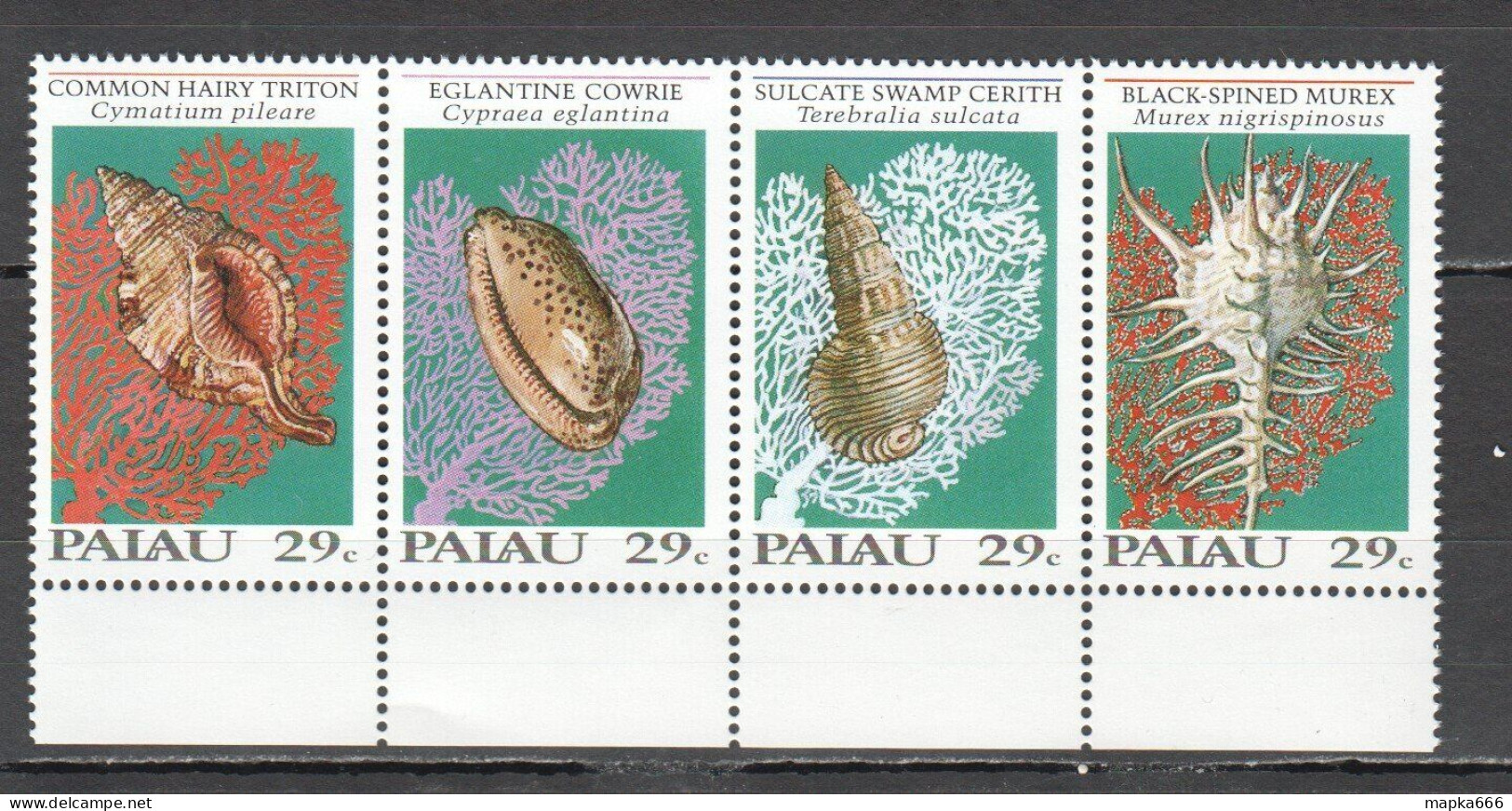 B1158 1992 Palau Seashells & Corals Marine Life Fauna Mnh - Meereswelt