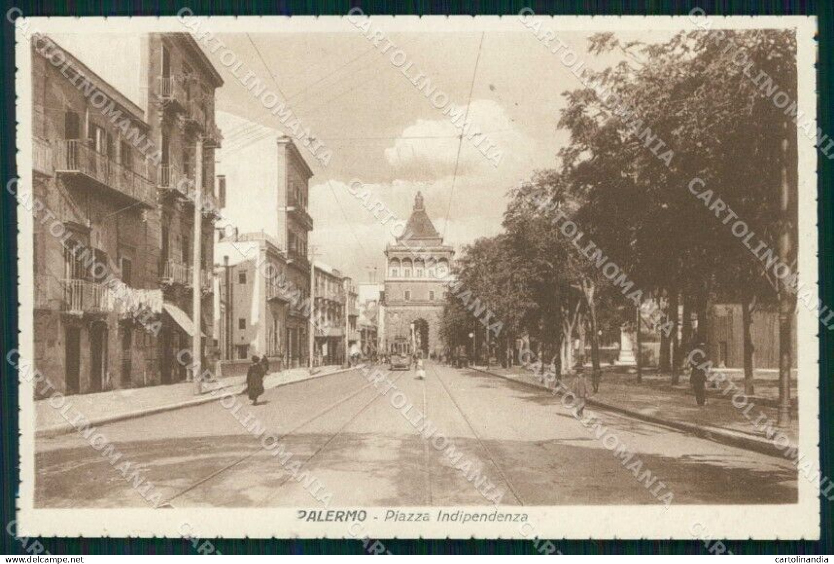 Palermo Città Piazza Indipendenza Tram Cartolina RB9692 - Palermo