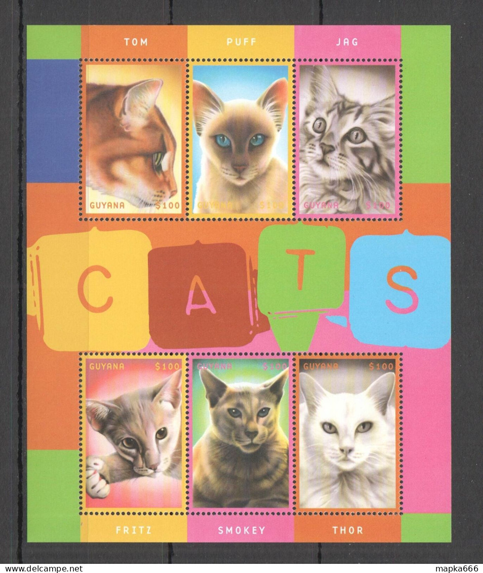 B1243 Guyana Fauna Pets Cats 1Kb Mnh - Domestic Cats