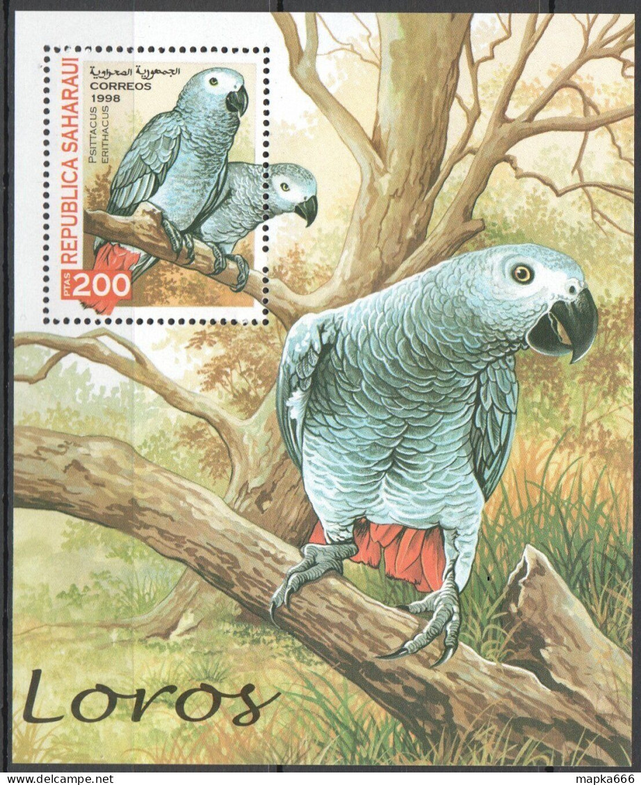 B1291 1998 Sahara Fauna Birds Loros Parrots Bl Mnh - Autres & Non Classés