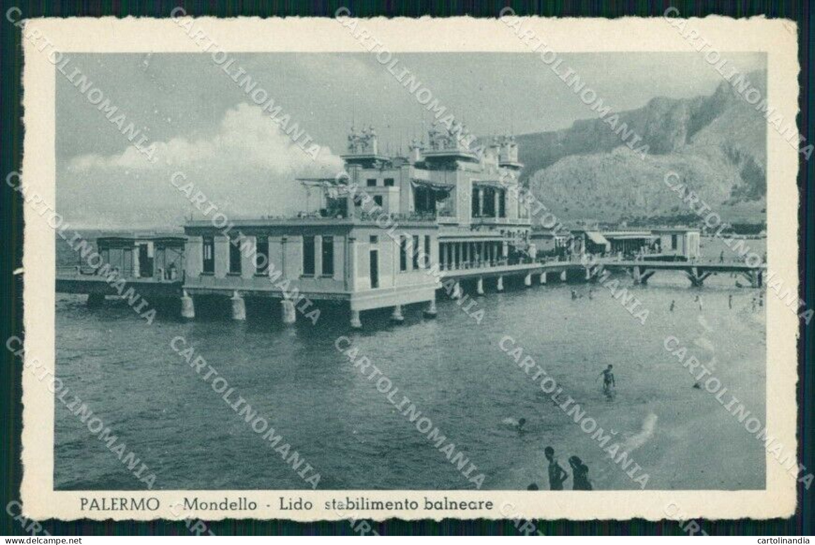 Palermo Città Mondello Stabilimento Balneare Cartolina RB9691 - Palermo