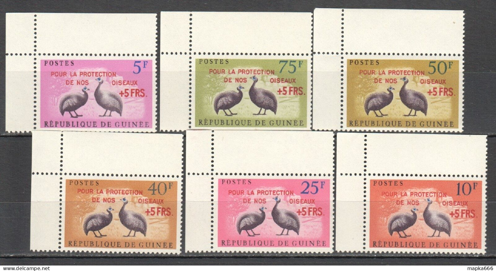 B1125 Guinea Fauna Birds ! Overprint 1Set Mnh - Sonstige & Ohne Zuordnung