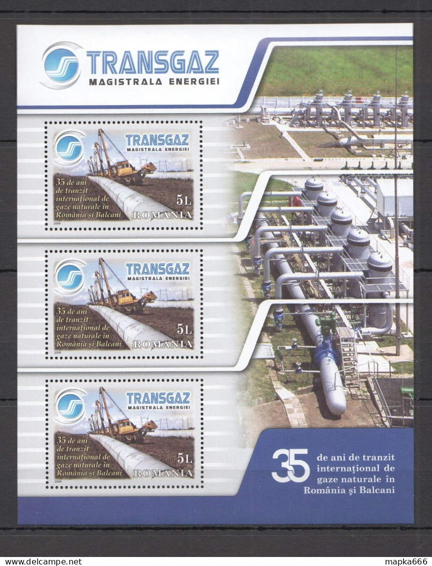 B1151 2009 Romania Transgaz Oil Gaz Bl453 Mnh - Andere & Zonder Classificatie