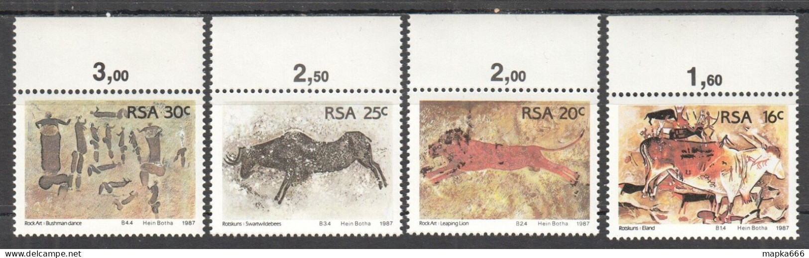 B1103 1987 Rsa South Africa Prehistoric Art Set Mnh - Sonstige & Ohne Zuordnung