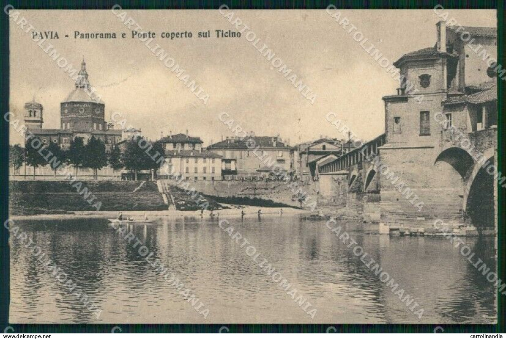 Pavia Città Ponte Coperto Sul Ticino Cartolina RB9786 - Pavia