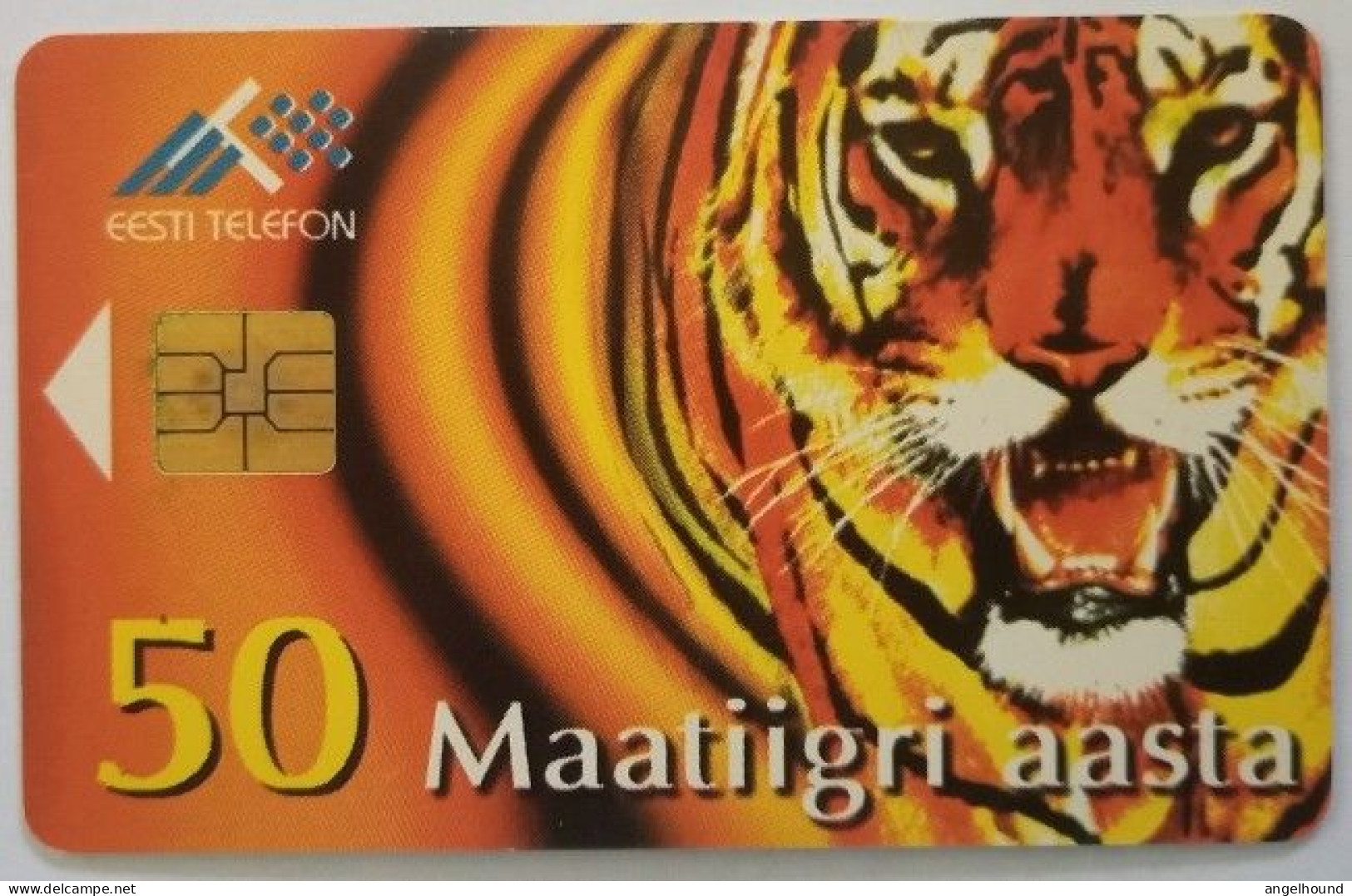 Estonia 50 Kr. Chip Card - Year Of The Toger - Estonia