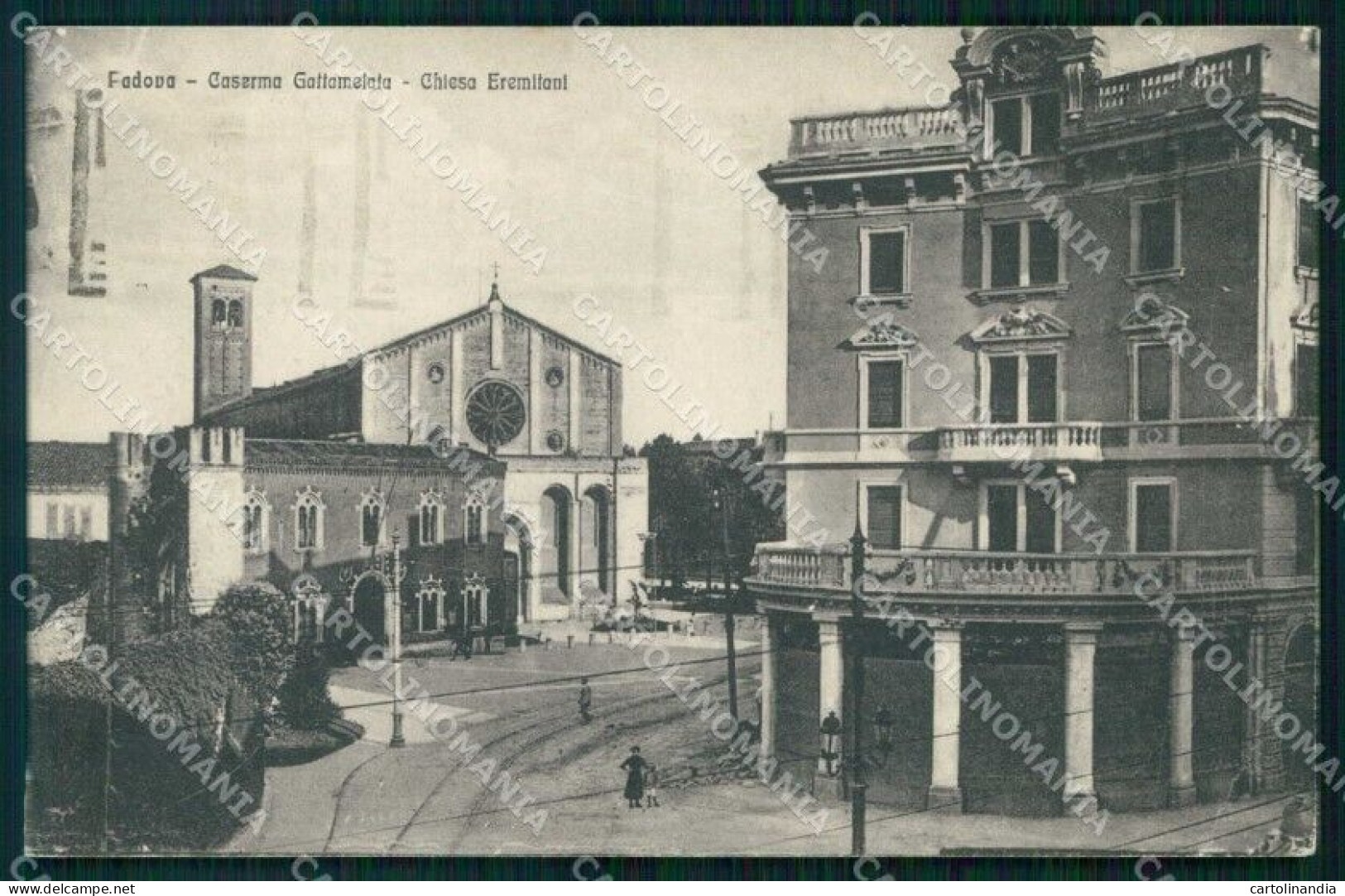 Padova Città Caserma Gattamelata Chiesa Eremitani Alterocca Cartolina RB9751 - Padova