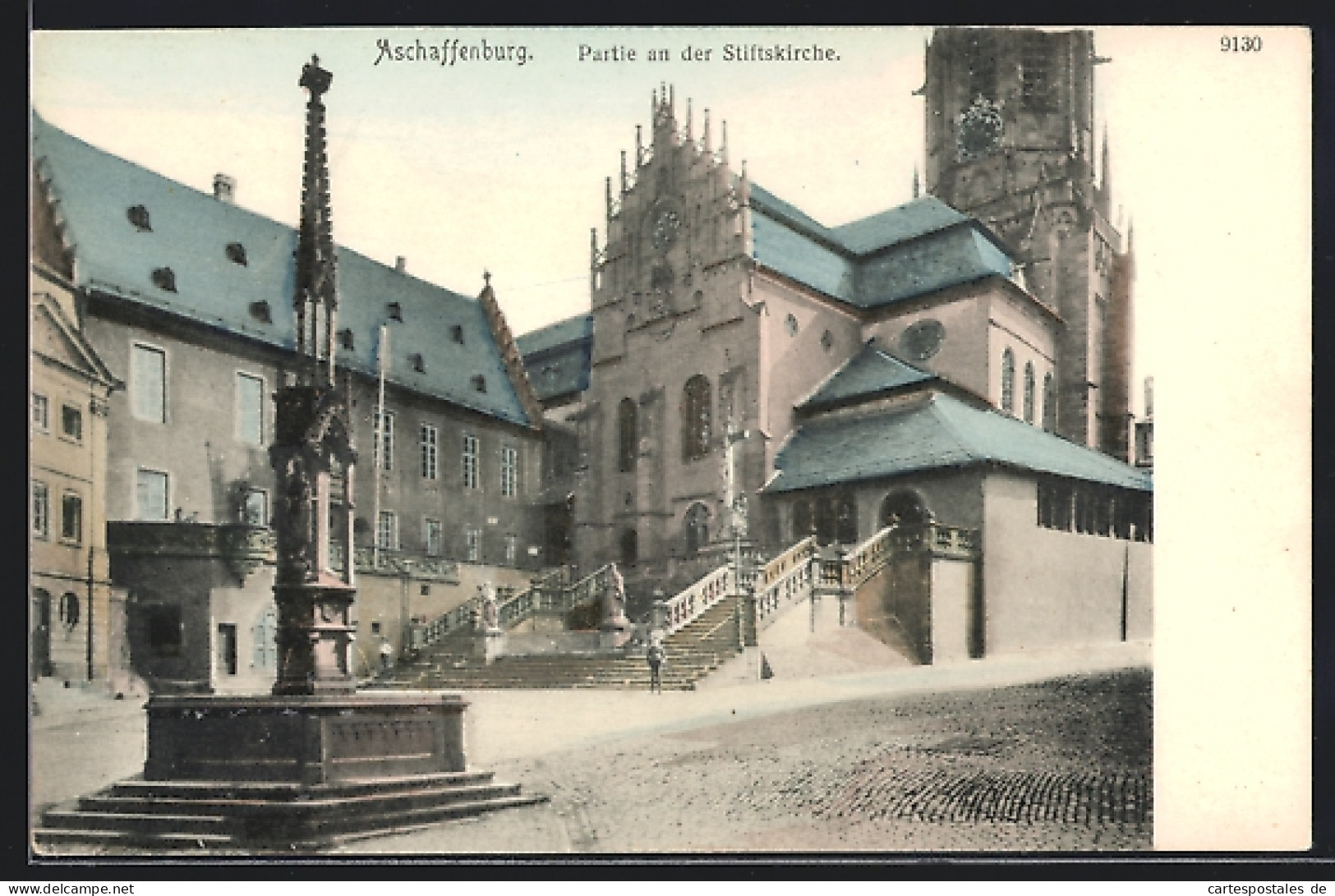 AK Aschaffenburg, Partie An Der Stiftskirche  - Aschaffenburg