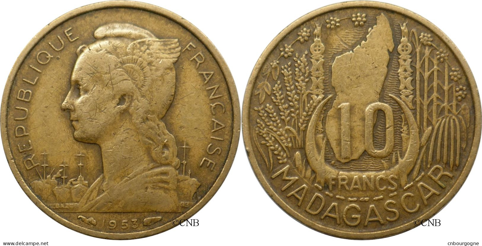 Madagascar - Colonie Française - 10 Francs 1953 - TB/VF30 - Mon6407 - Madagaskar
