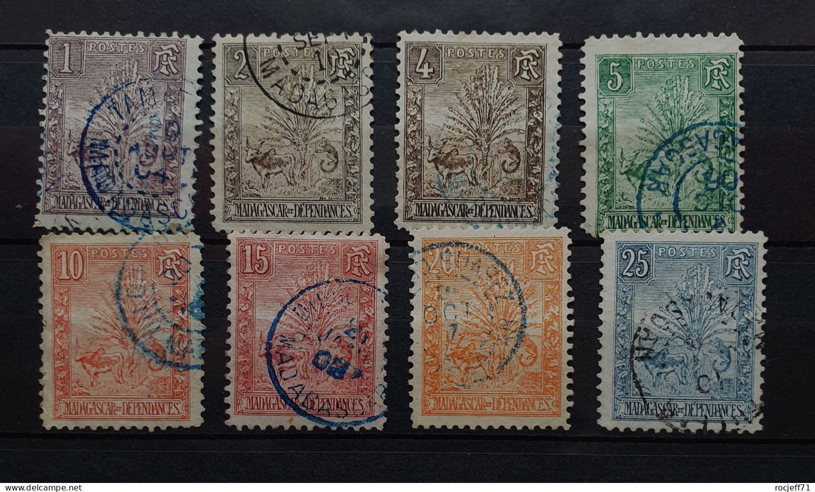 04 - 24 -  Madagascar N°63 à 70  Oblitéré - Zébu - Used Stamps
