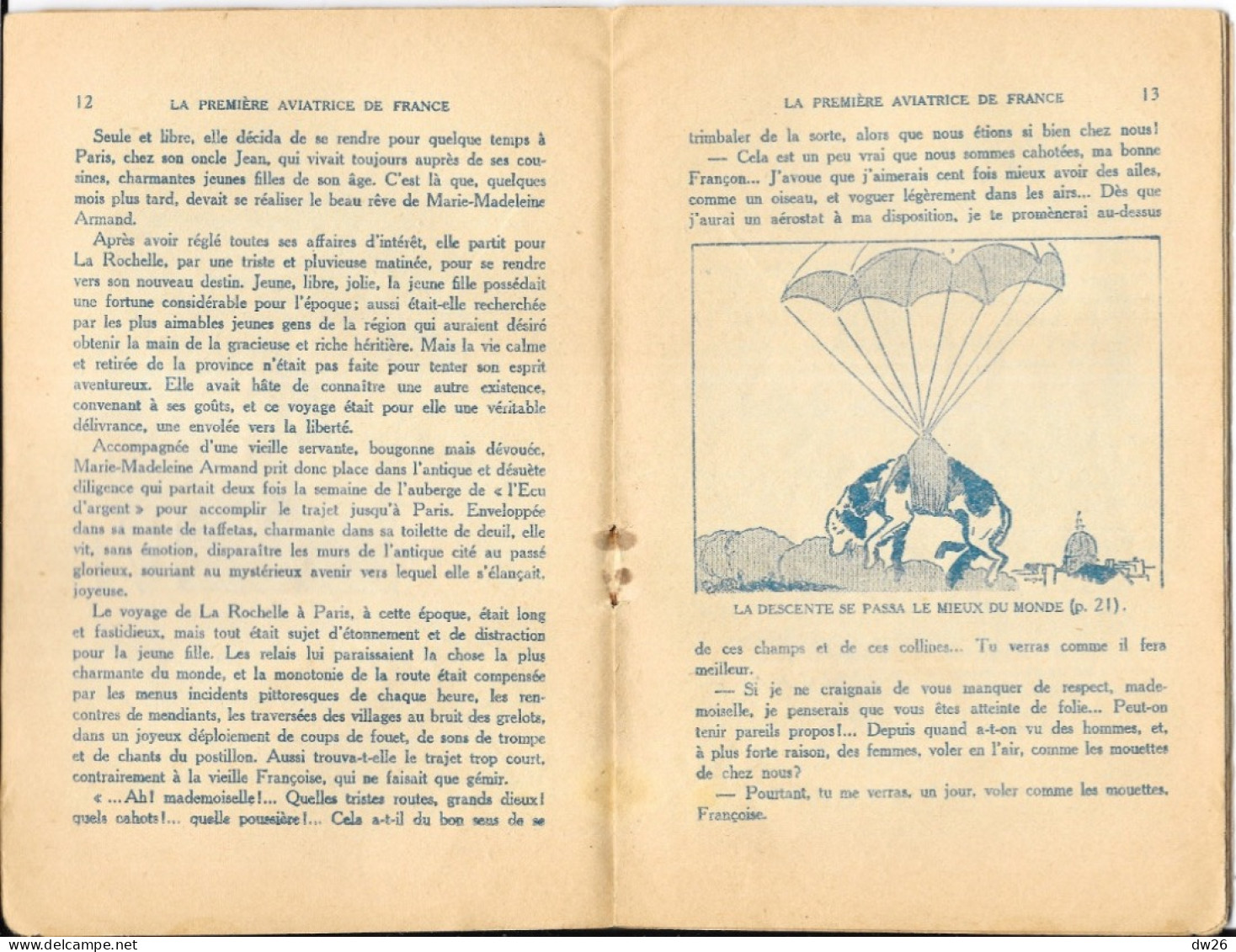 Librairie Larousse - Les Livres Roses Pour La Jeunesse 1933, N° 565: La Première Aviatrice De France Par Jeanne D'Uhart - Sonstige & Ohne Zuordnung