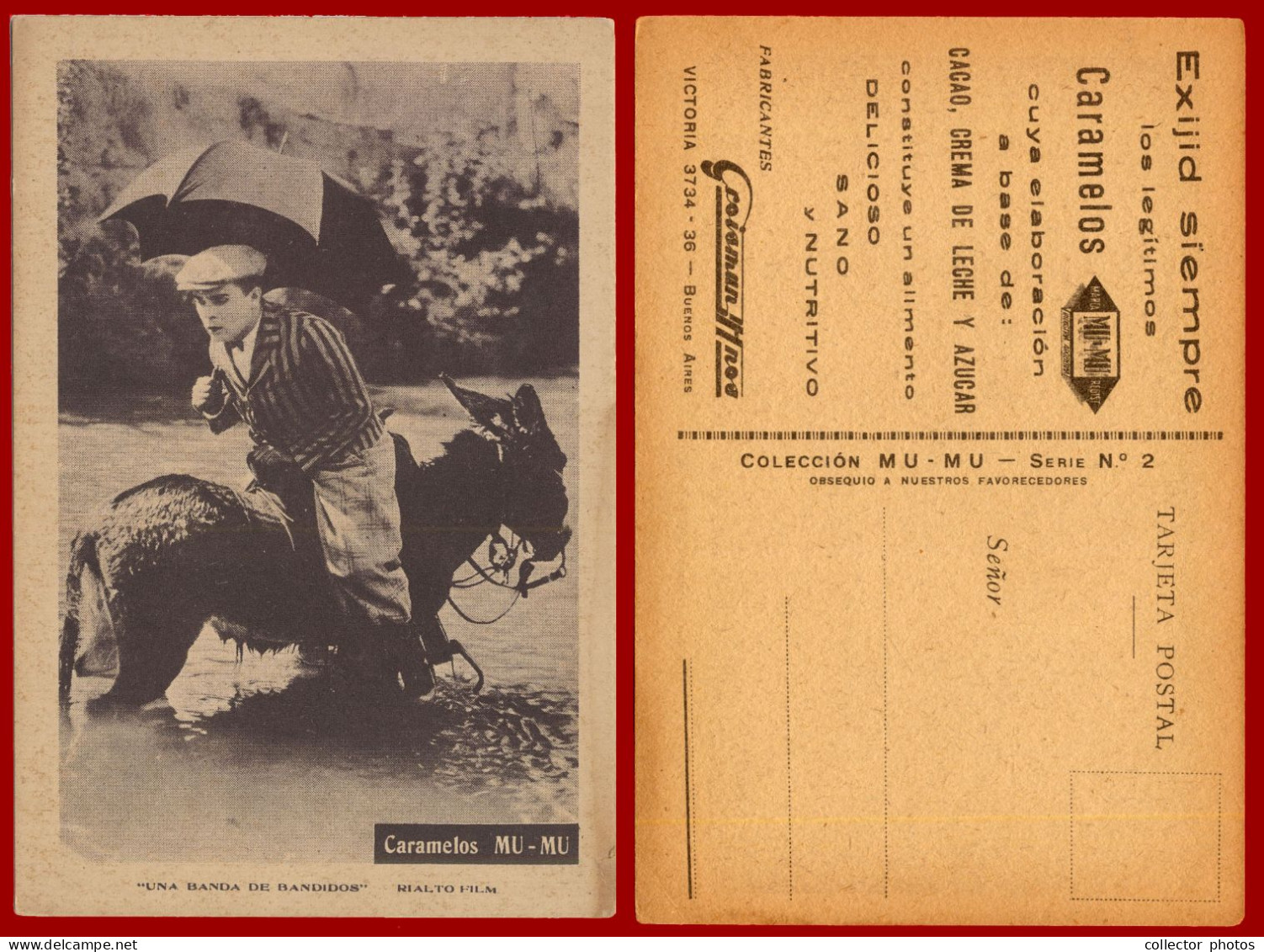 Buenos Aires Argentina 1920s. Movie Stars. Lot Of 3 Collectible Postcards. Editon MU-MU Caramelos. R  [de125] - Argentinien