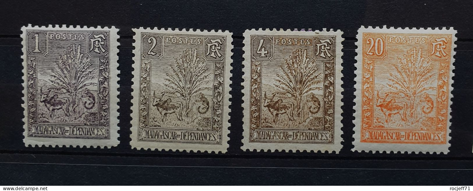 04 - 24 -  Madagascar N°63 - 64 - 65 - 69 * - MH - Zébu - Unused Stamps