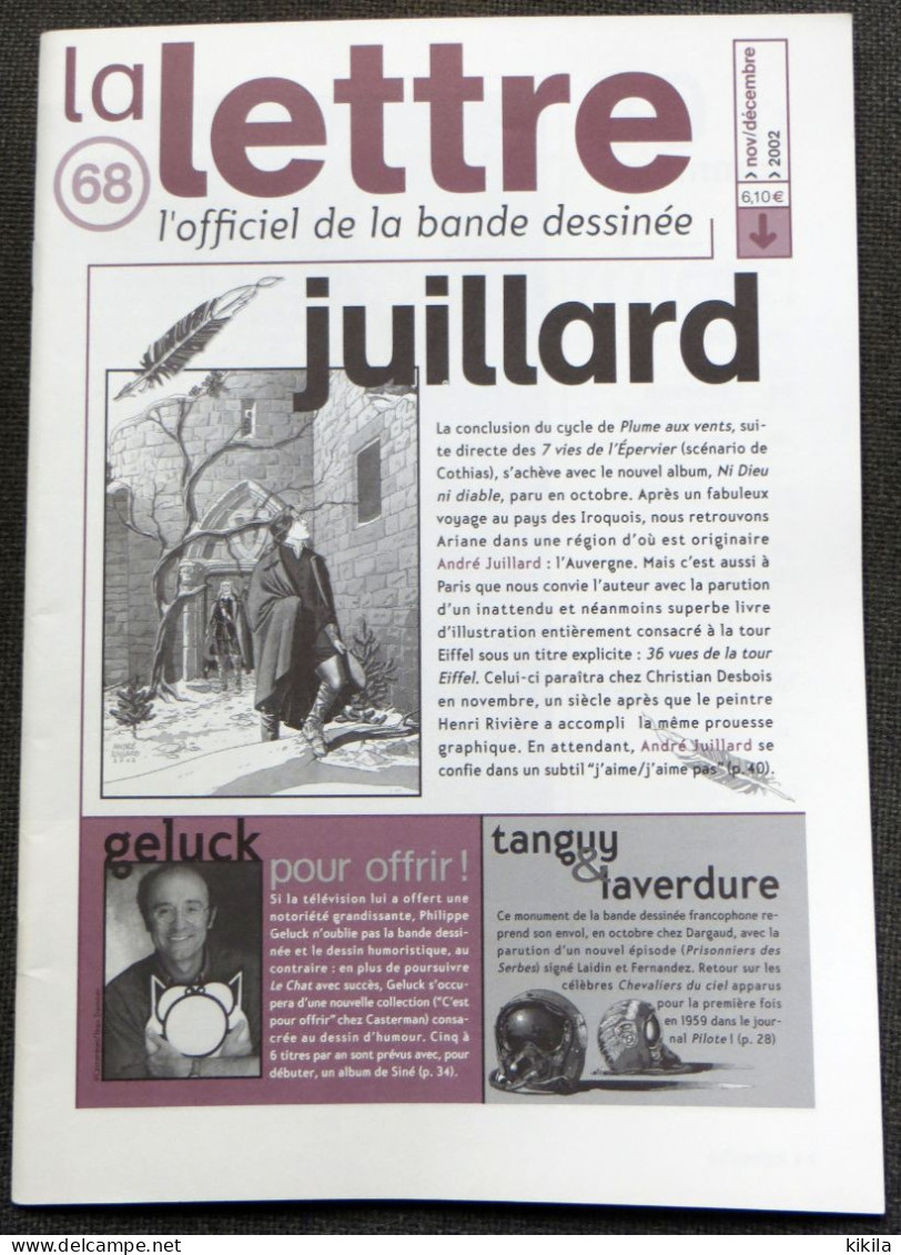 LA LETTRE De Dargaud L'Officiel De La Bande Dessinée N° 68 Novembre Décembre 2002 André Juillard   Geluk   Tanguy  * - Lettre De Dargaud, La