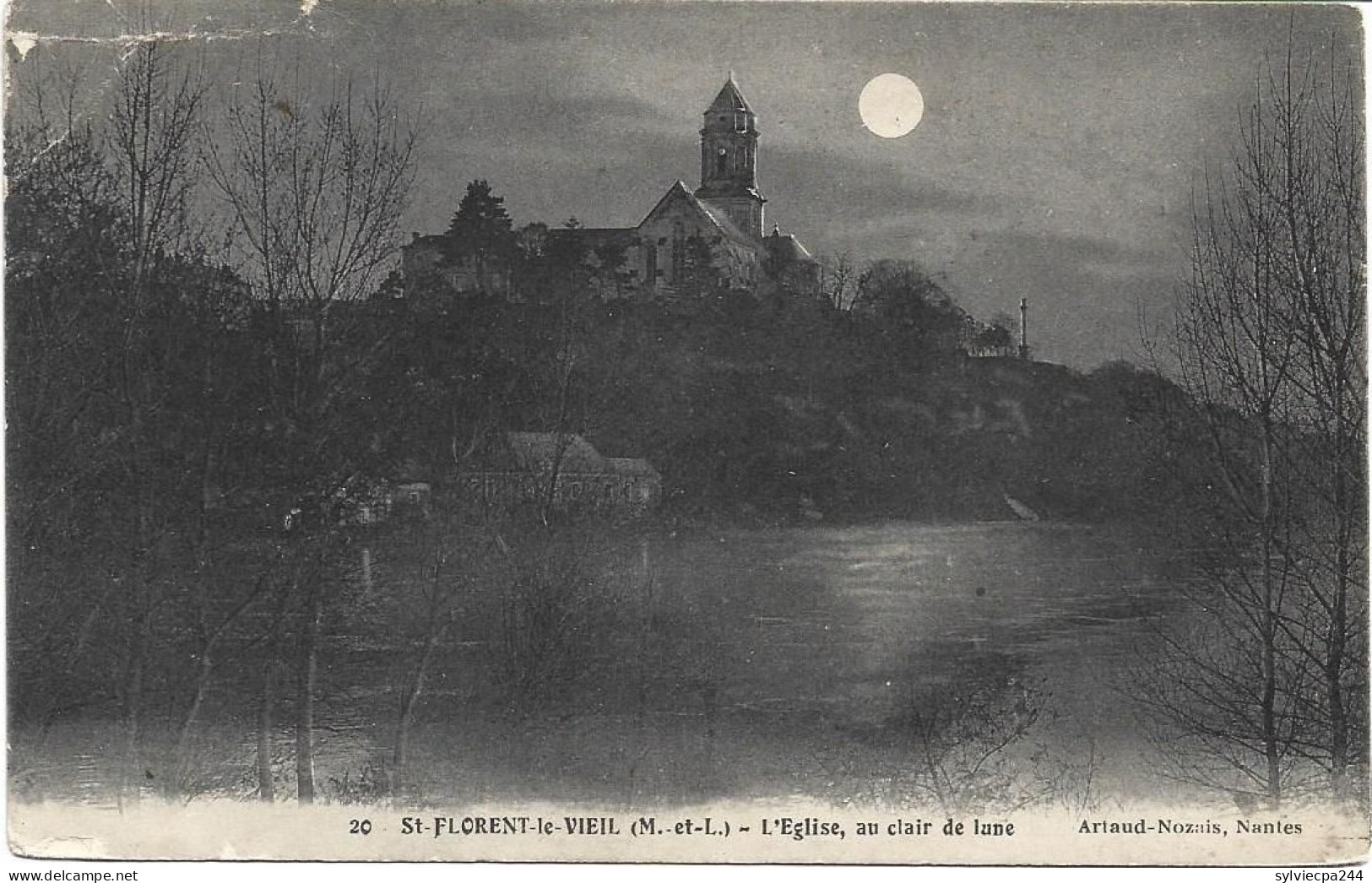 49 - SAINT-FLORENT-LE-VIEL - L'EGLISE AU CLAIR DE LUNE - Andere & Zonder Classificatie