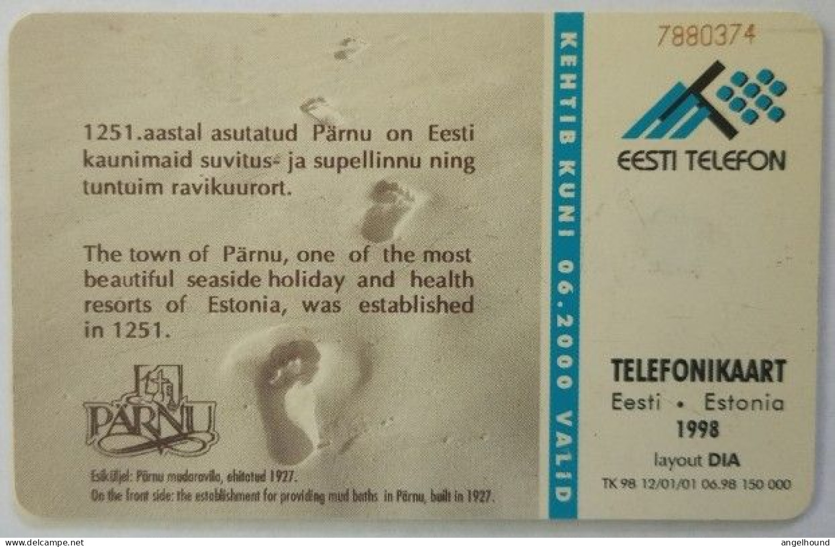 Estonia 30 Kr. Chip Card - Pamu Resort - Estonia