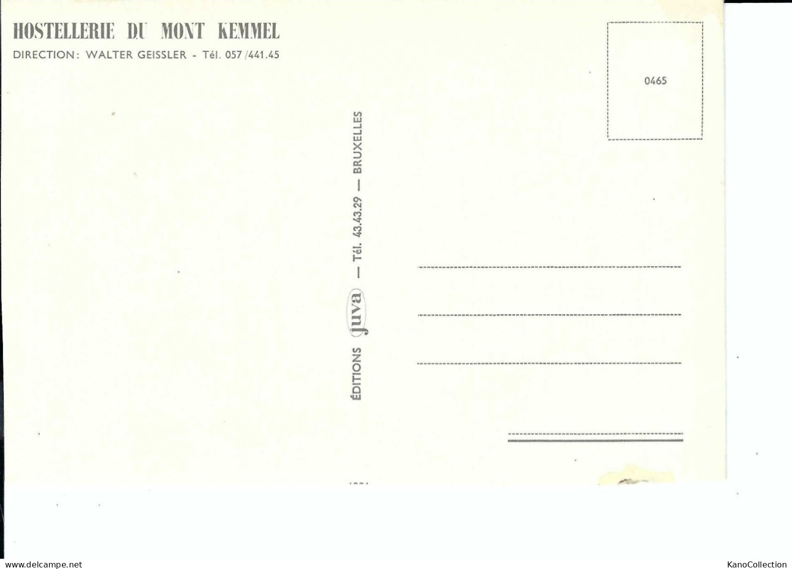 Hostellerie Du Mont Kemmel, Heuvelland, Westflandern, Nicht Glaufen - Sonstige & Ohne Zuordnung