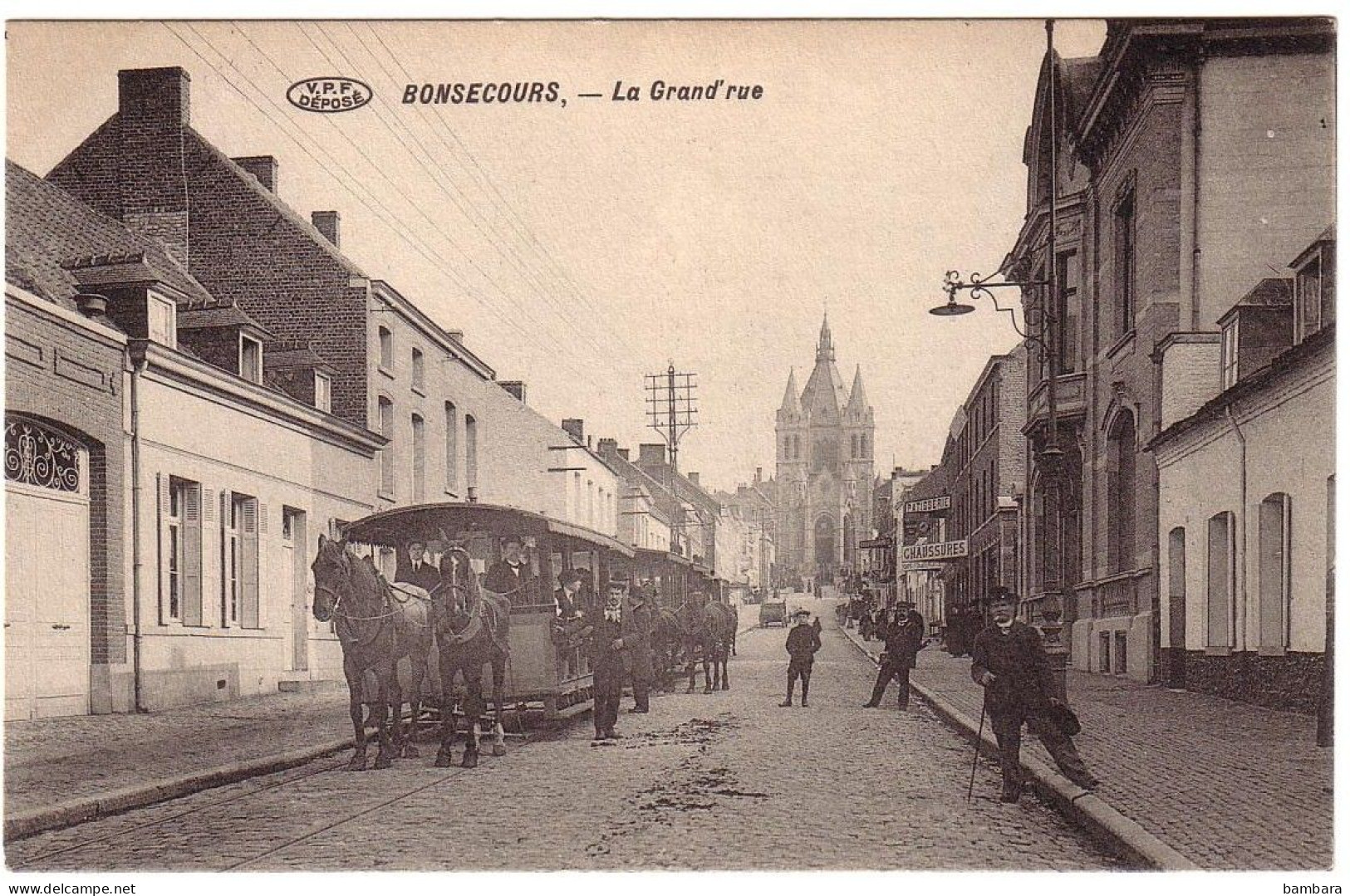 BONSECOURS - La Grande Rue - Tramway Avec Chevaux.. - Bonsecours