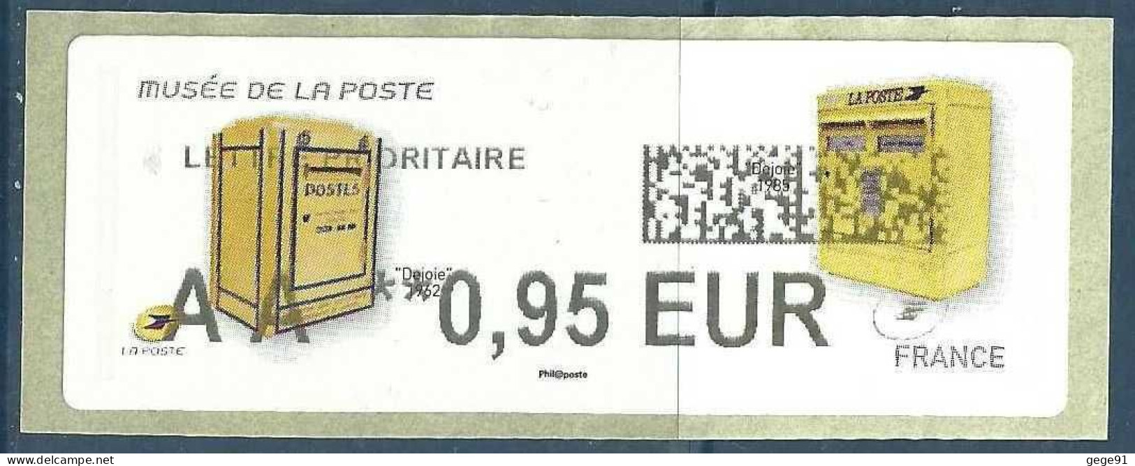 Vignette D'affranchissement - LISA - ATM - Boites Aux Lettres Dejoie - Datamatrix - 2010-... Geïllustreerde Frankeervignetten