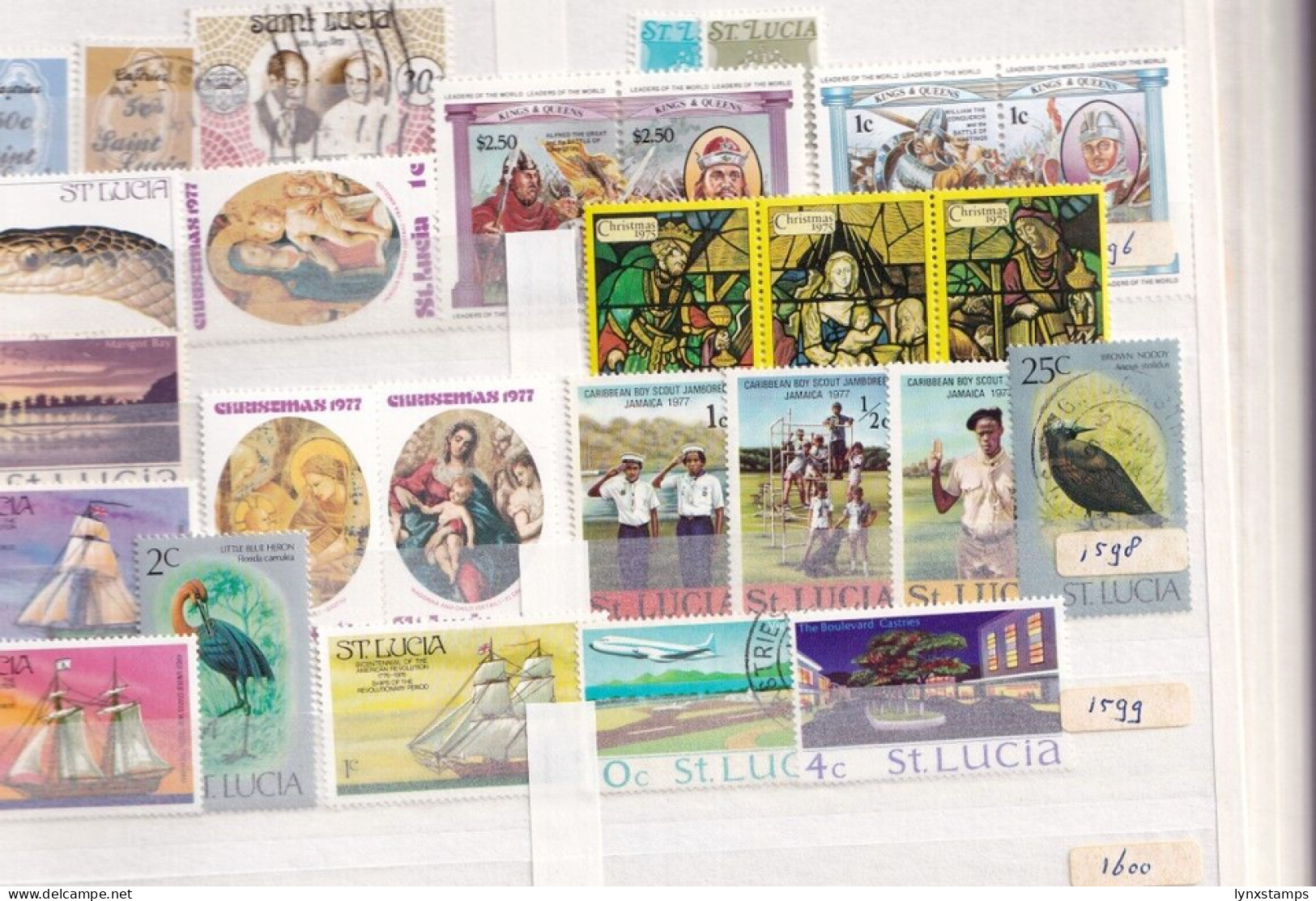 SA06a St Lucia Selection Of Mint And Used Stamps - St.Lucie (1979-...)