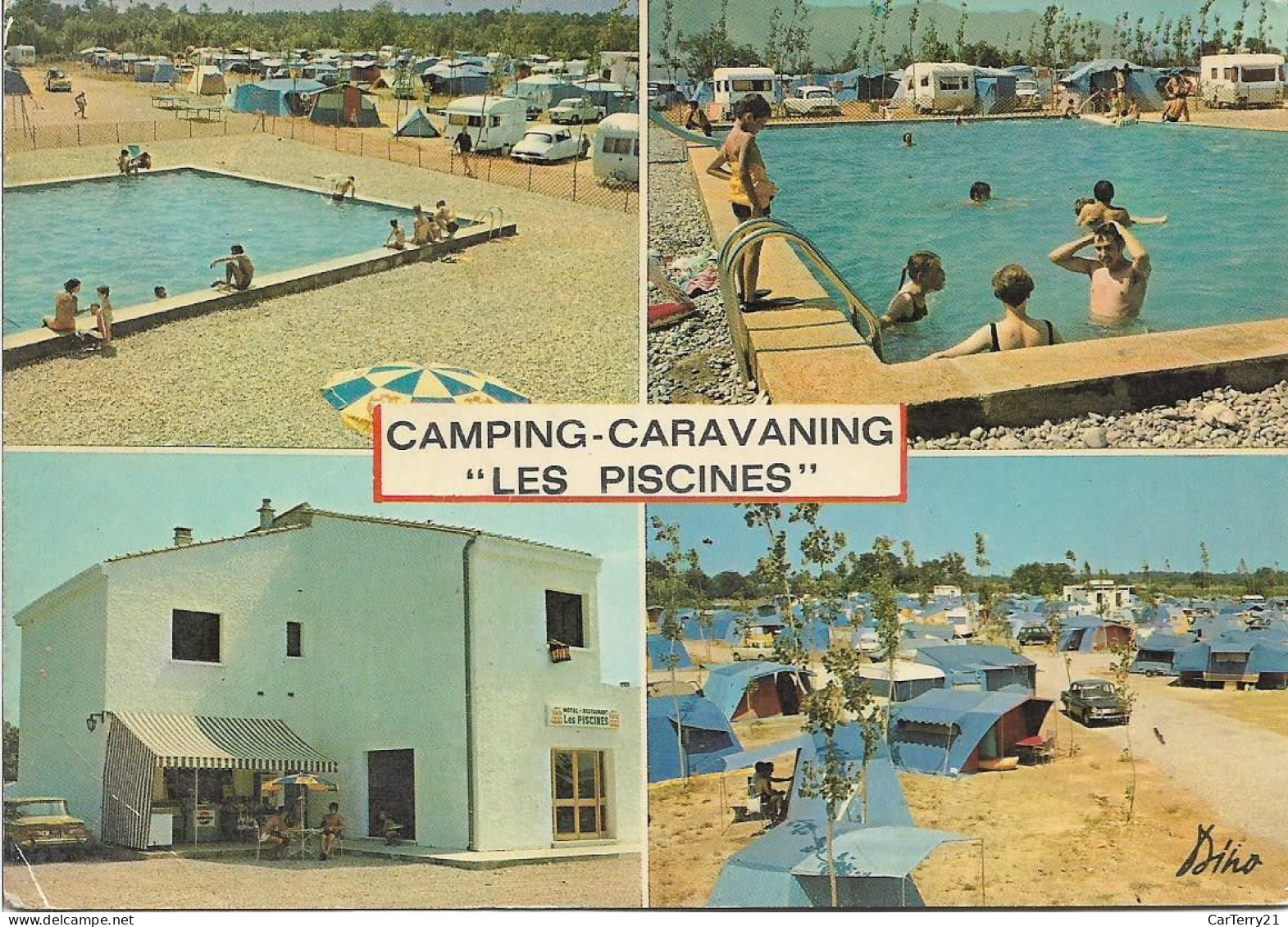 66. ARGELES SUR MER. CAMPING CARAVANING "LES PISCINES". 4 VUES. 1974. - Argeles Sur Mer