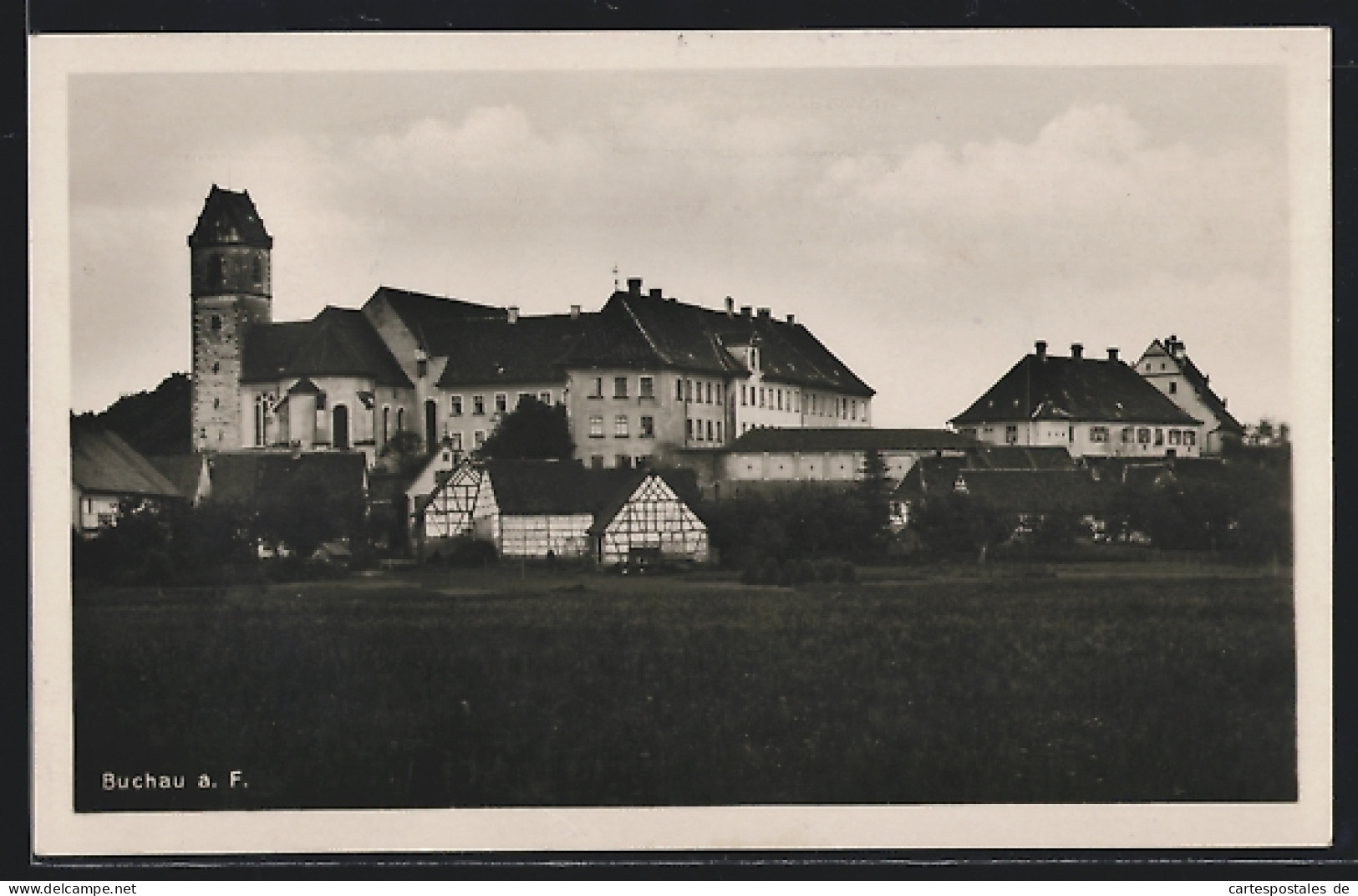 AK Buchau A. F., Ortsansicht Mit Kirche Und Schloss  - Bad Buchau