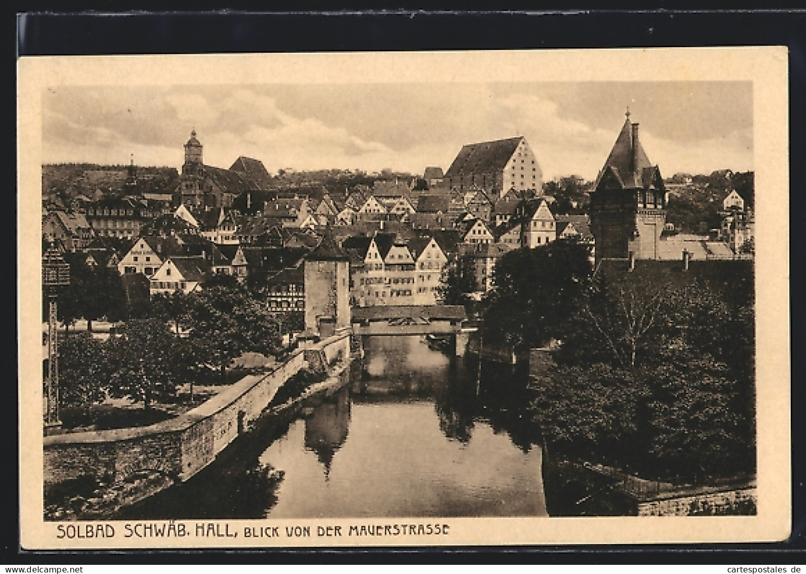 AK Schwäbisch Hall, Blick Von Der Mauerstrasse  - Schwaebisch Hall