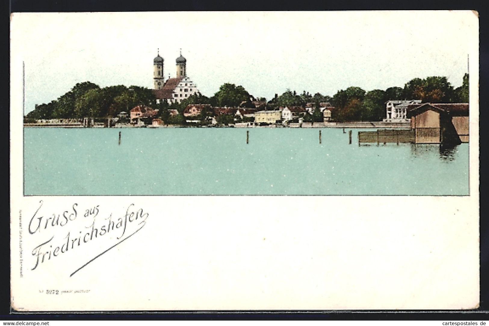 AK Friedrichshafen Am Bodensee, Blick Auf Die Uferpromenade Und Die Kirche  - Friedrichshafen