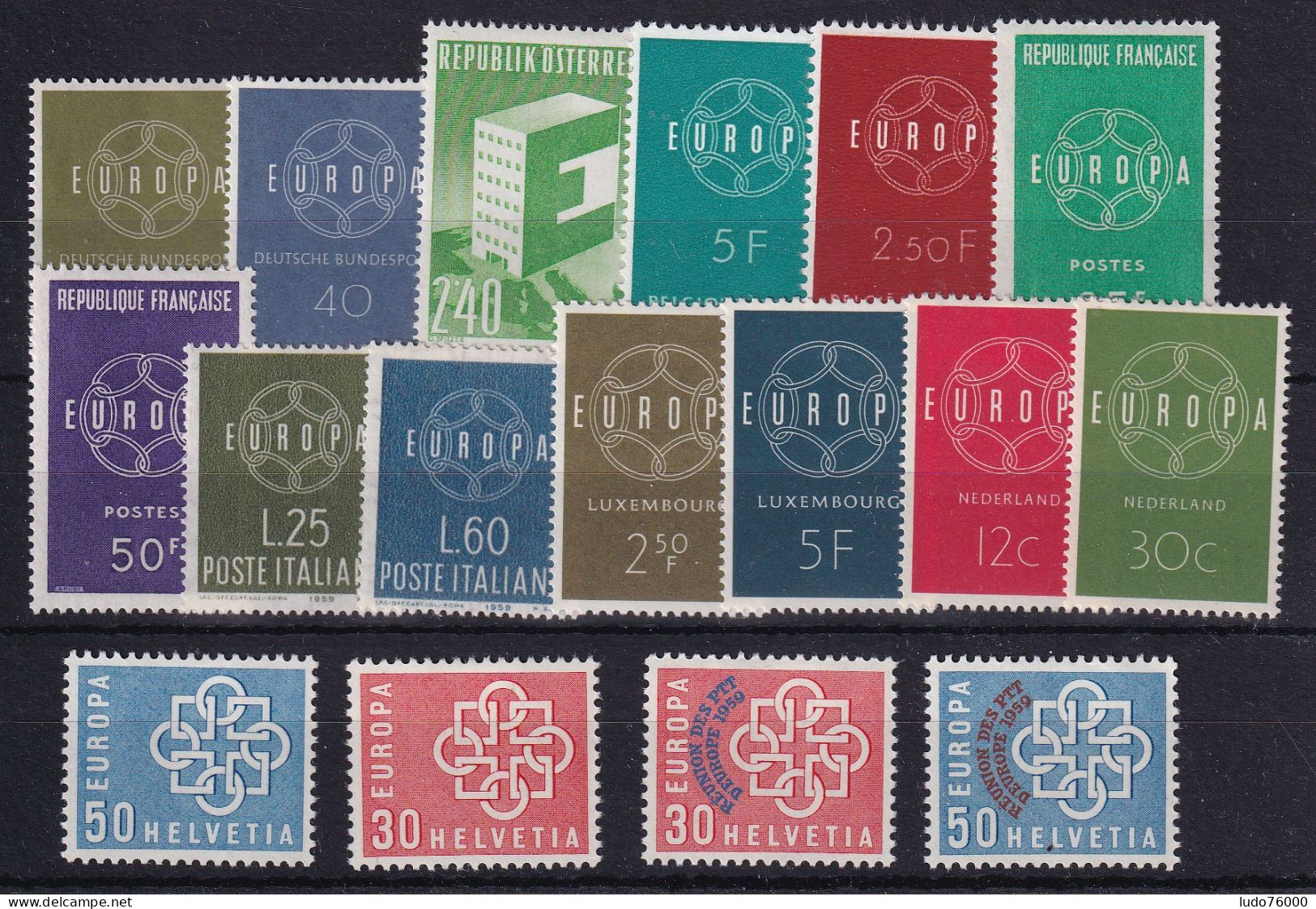 D 787 / EUROPA  ANNEE 1959 COMPLETE NEUF* COTE 52.30€ - 1958