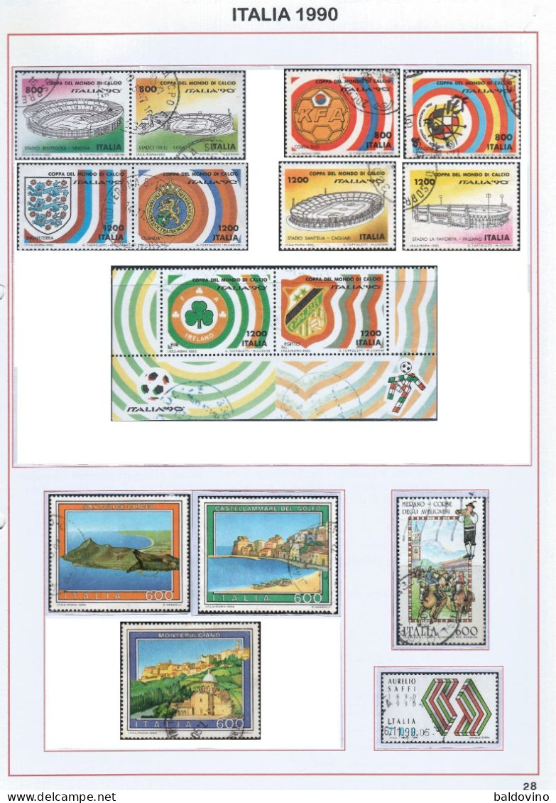 Italia 1990 Lotto 58 Esemplari (vedi Descrizione) - 1981-90: Used