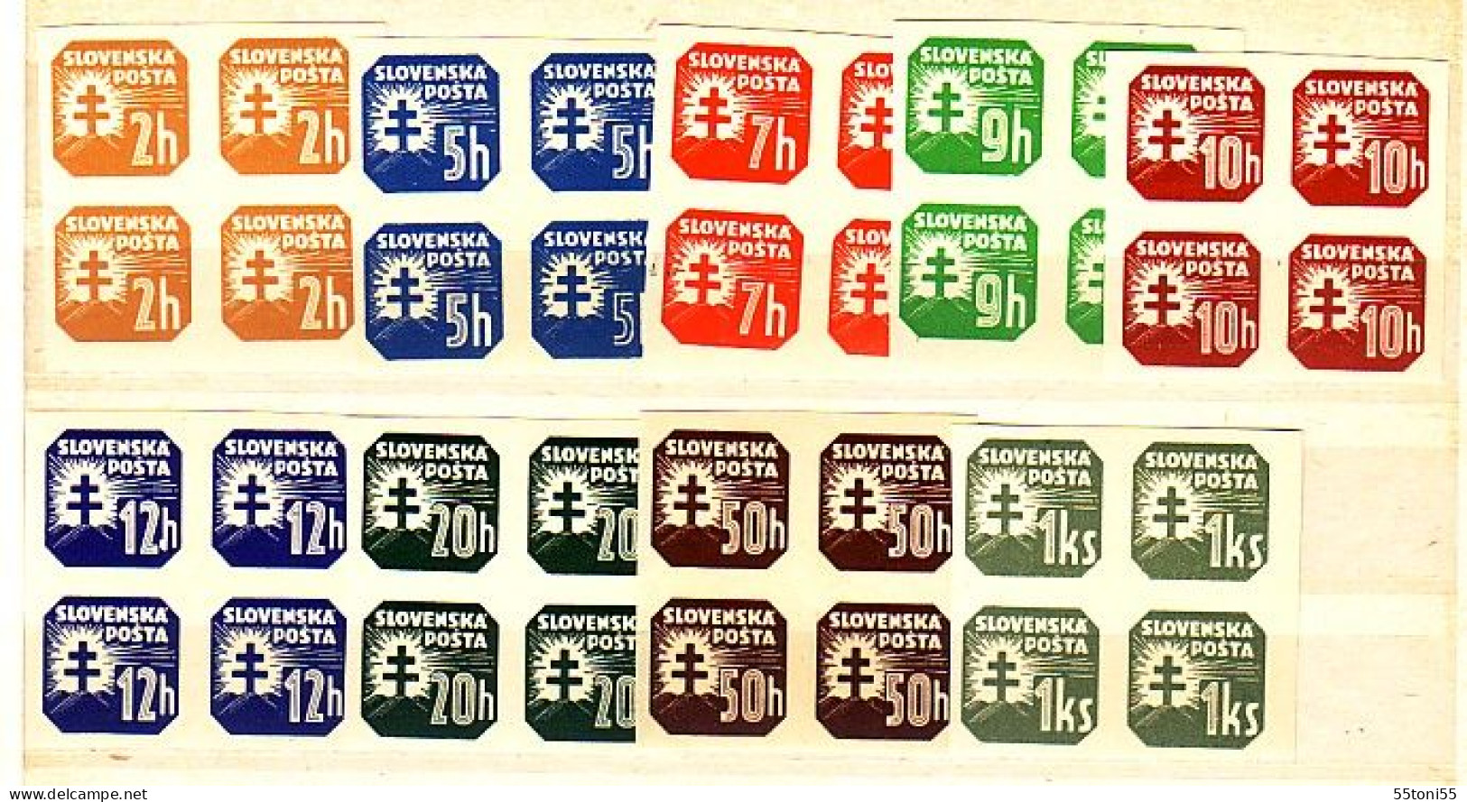 1939 Regular Mi-54x/65x 9 V.-MNH  Block Of Four  SLOVAKIA - Unused Stamps